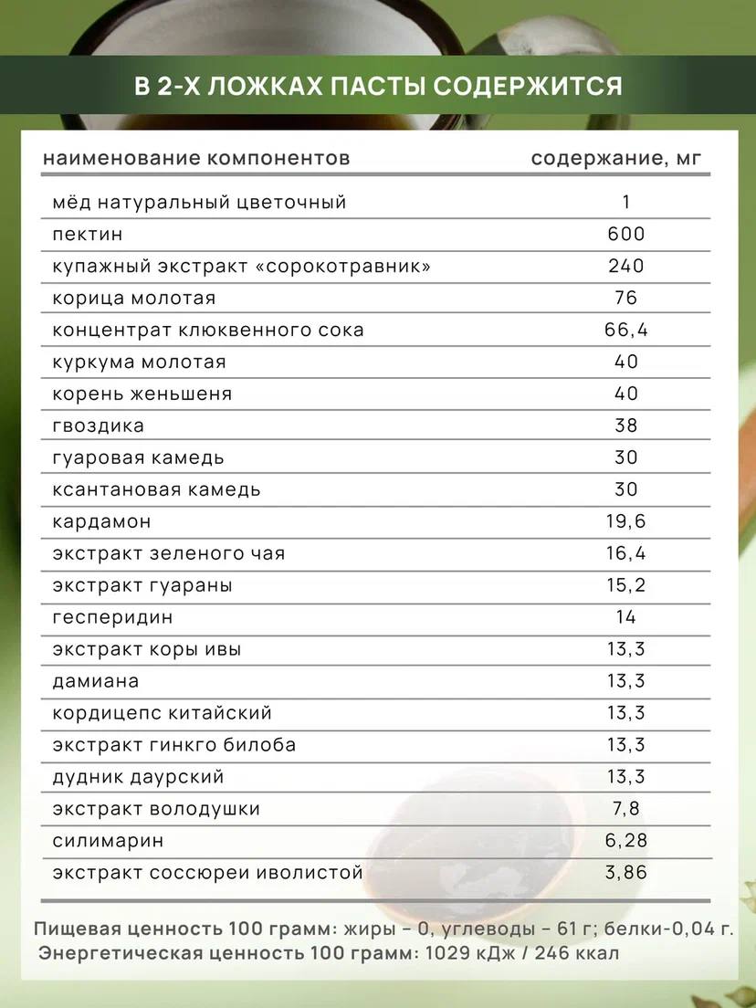 БАД Арт Лайф Фитопаста Сорокотравник на основе 40 трав - фото 6