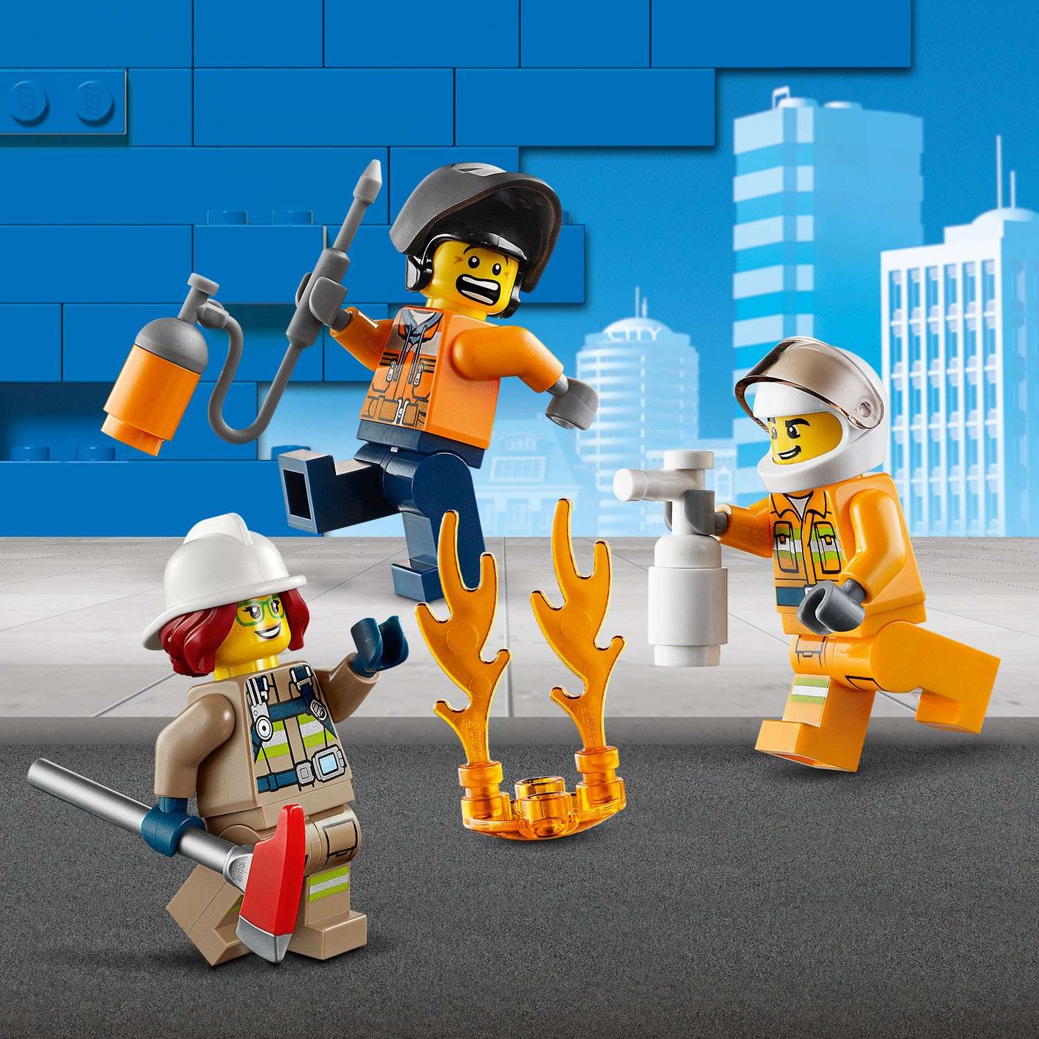Конструктор LEGO City Fire Пожарный вертолет блочный - фото 14