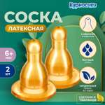Соска Курносики латекс (для густых жидкостей) 2 шт.