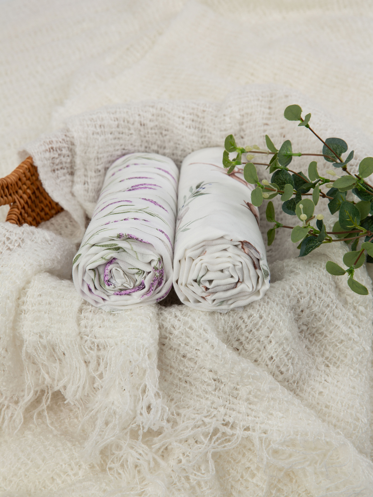 Пелёнка inlovery муслин 130x90 см 2 шт. - фото 14