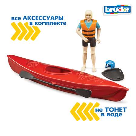Лодка Bruder Каяк с фигуркой 1:16