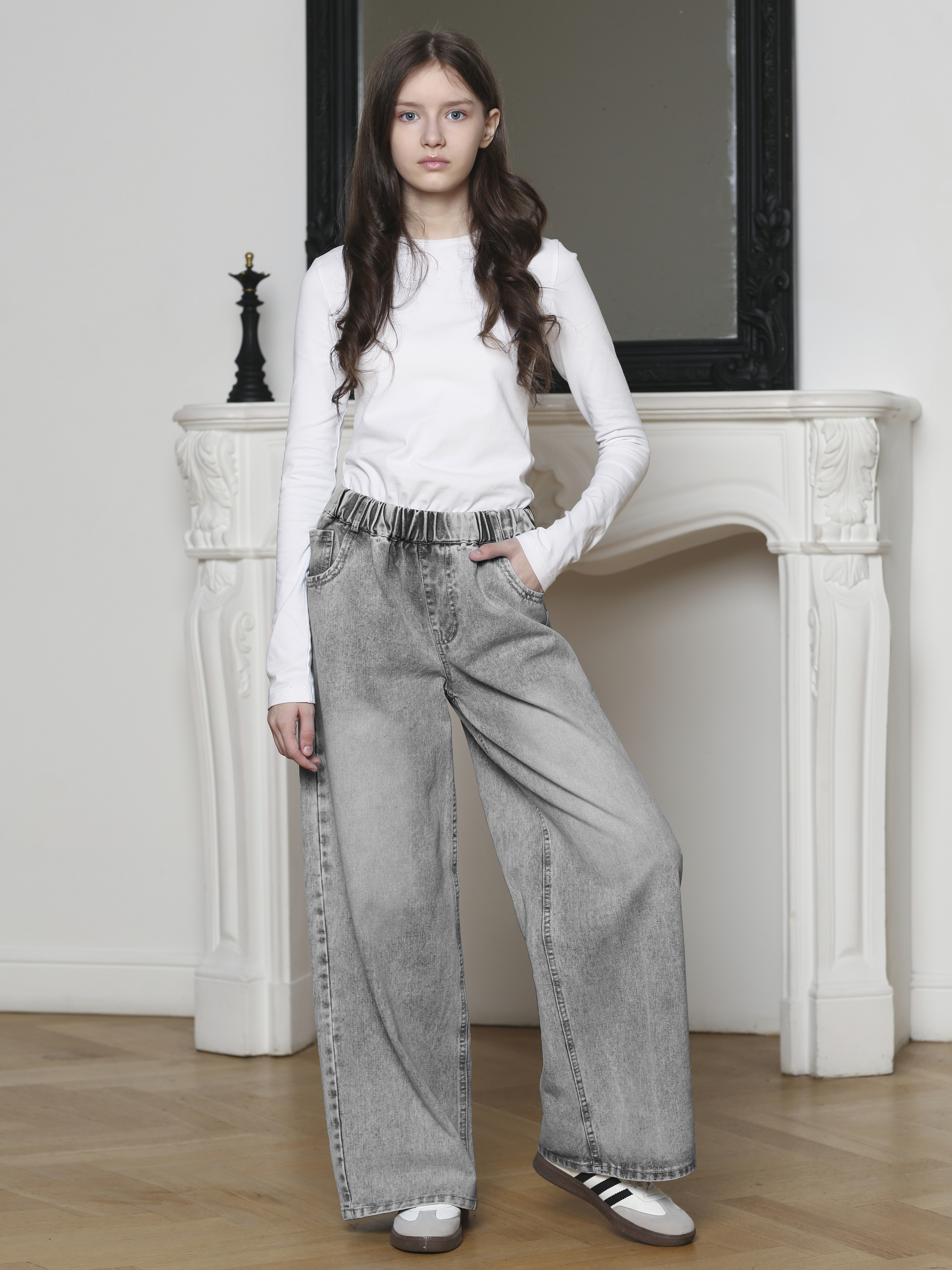 Джинсы-палаццо СИНИЙ МИР R256B-IL - фото 11