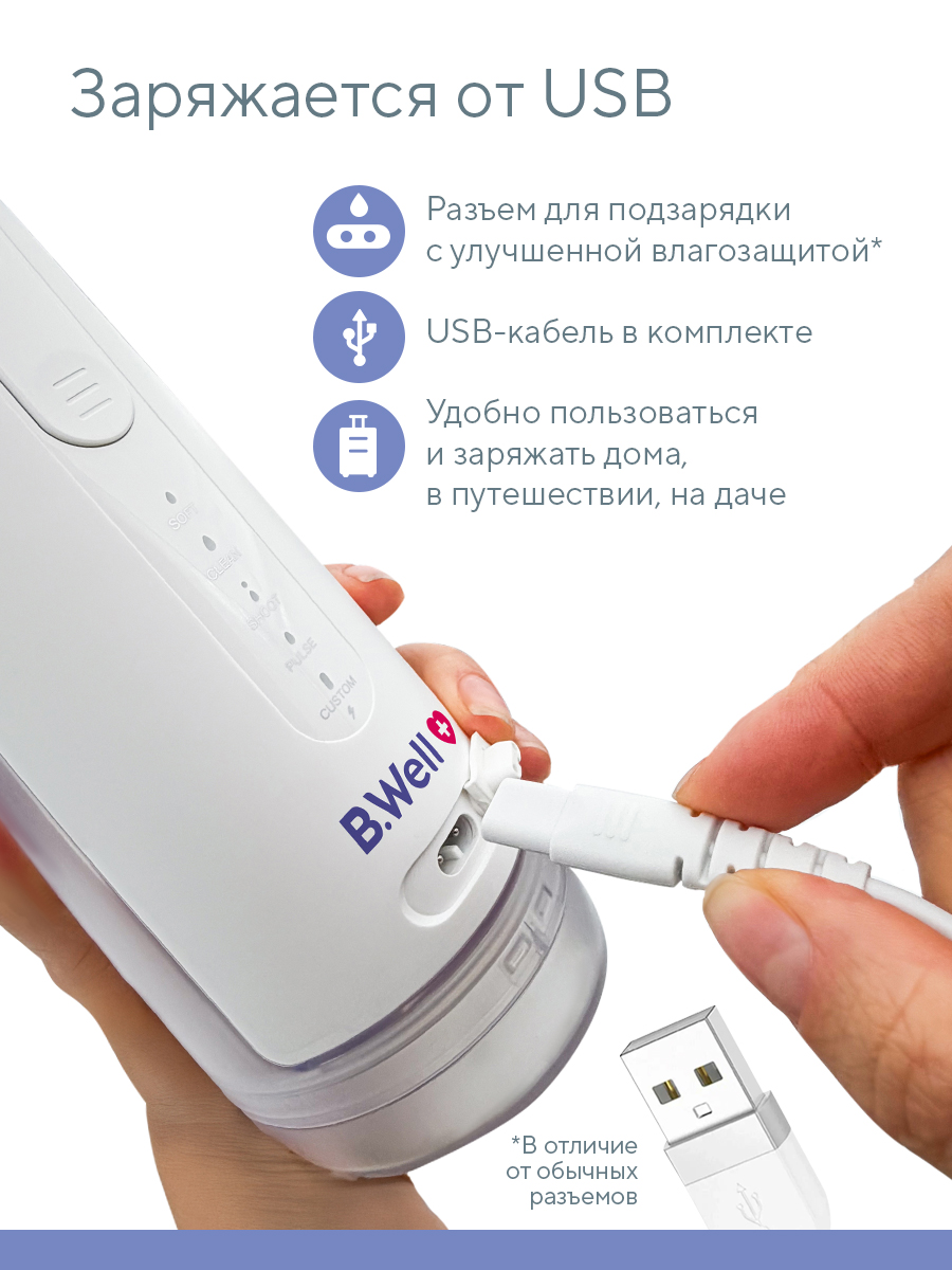 Ирригатор B.Well импульсный 20 реж. - фото 11