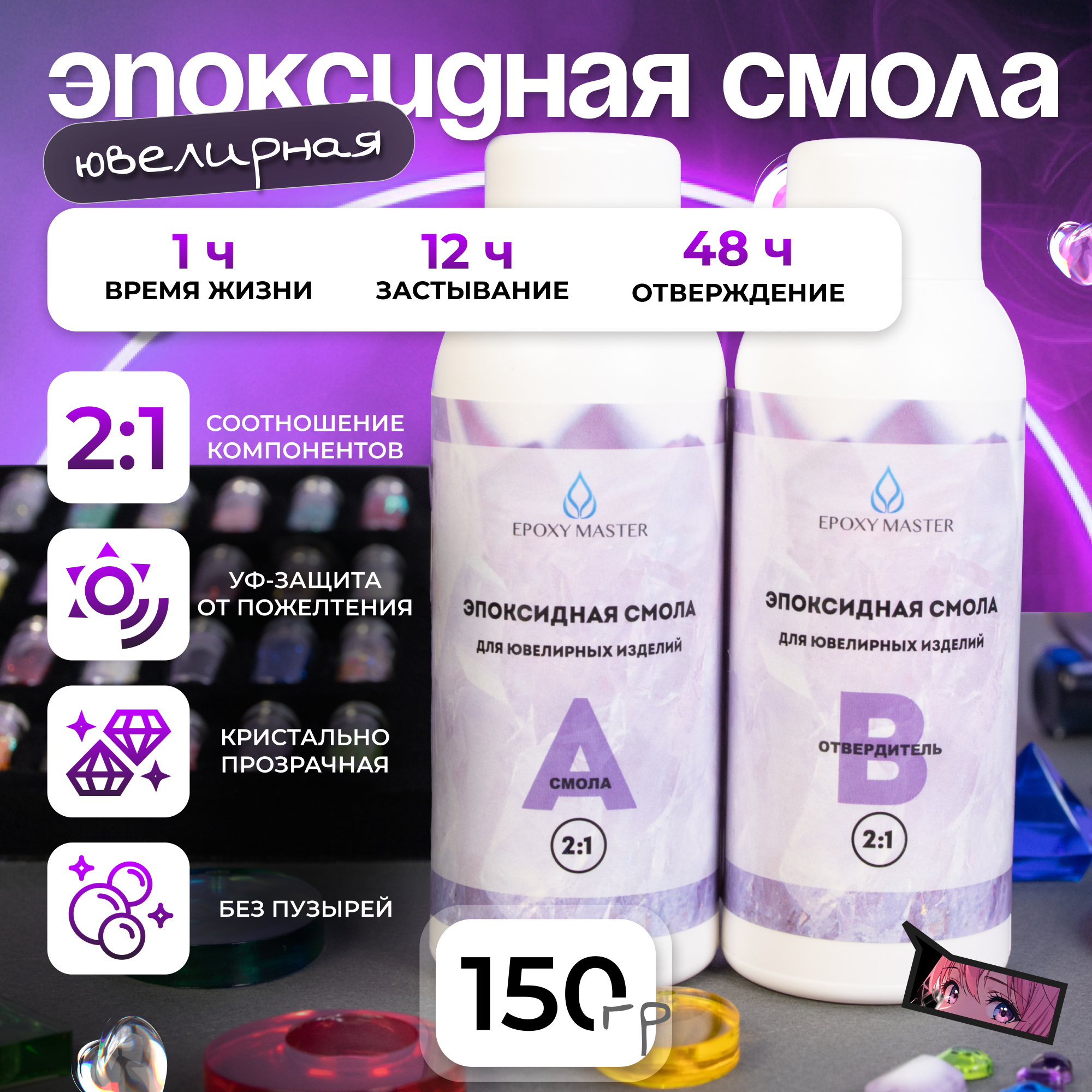 Набор для творчества EPOXYMASTER эпоксидная смола - фото 2