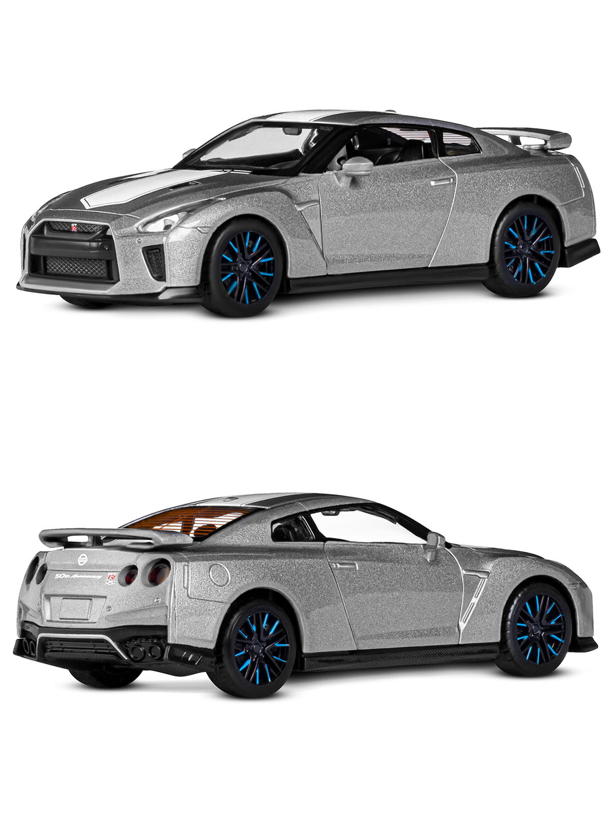 Автомобиль АВТОпанорама Nissan GT R R35 1:32 JB1251546 - фото 6