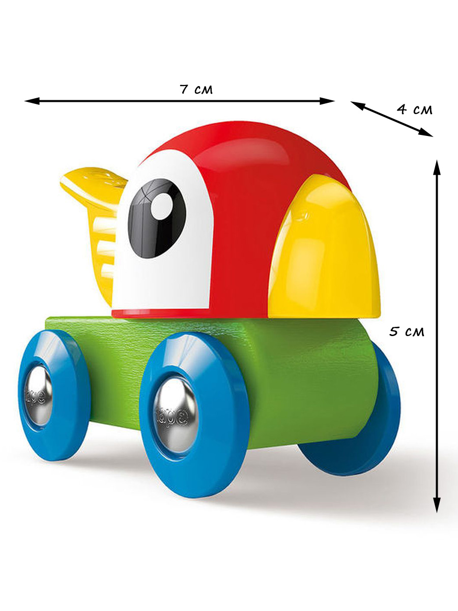 Игрушка Hape каталка Свистящий попугайчик - фото 2