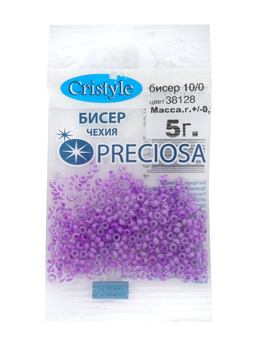 Набор для творчества Preciosa бисер 10/0 5 г цвет 38128 - фото 3