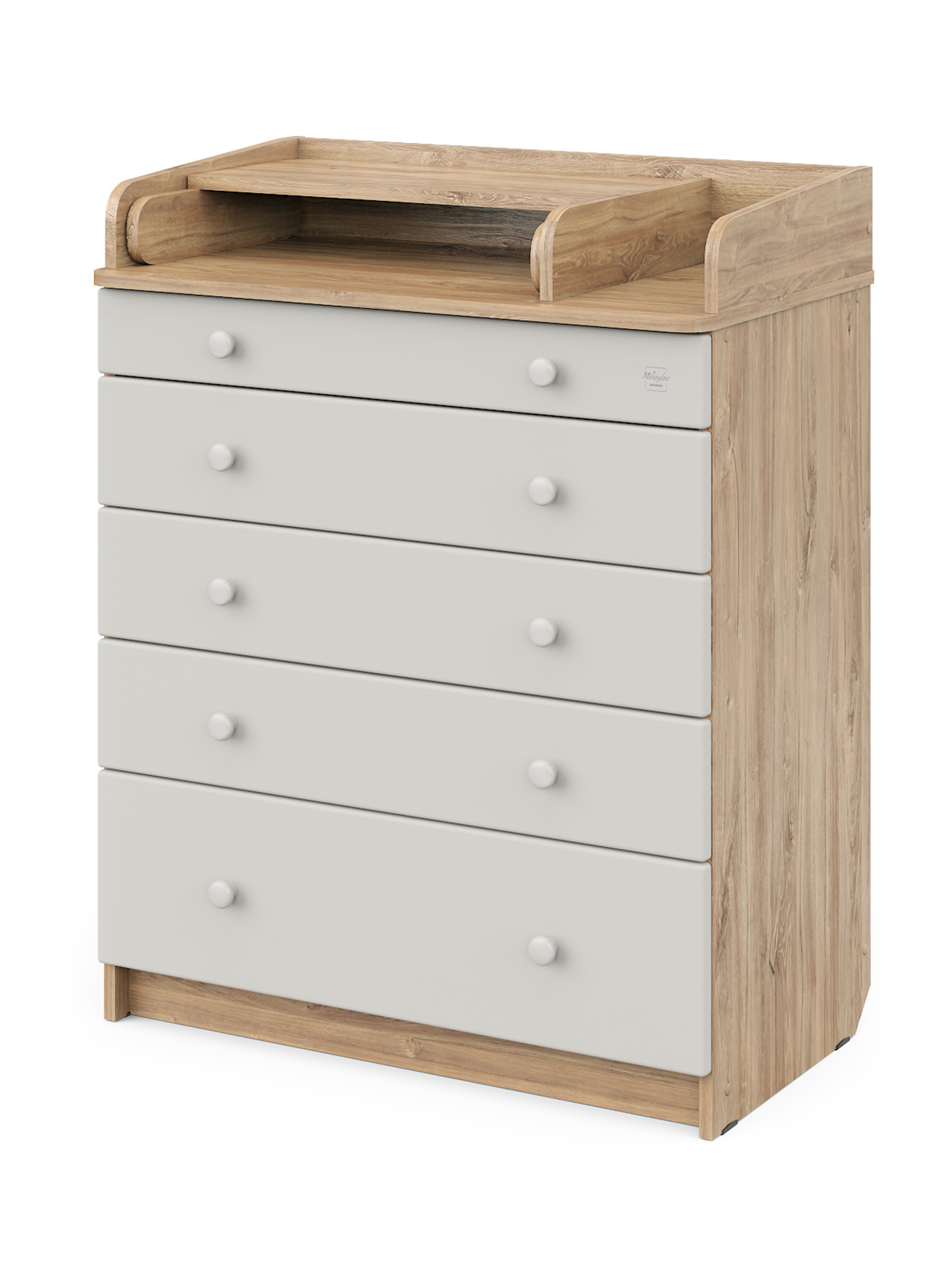 Комод пеленальный Aton Maks дуб канзас серый - фото 1