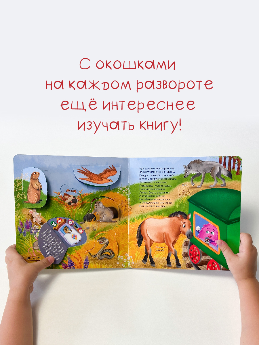 Детская книга БимБиМон для малышей с окошками Виммельбух про животных - фото 4