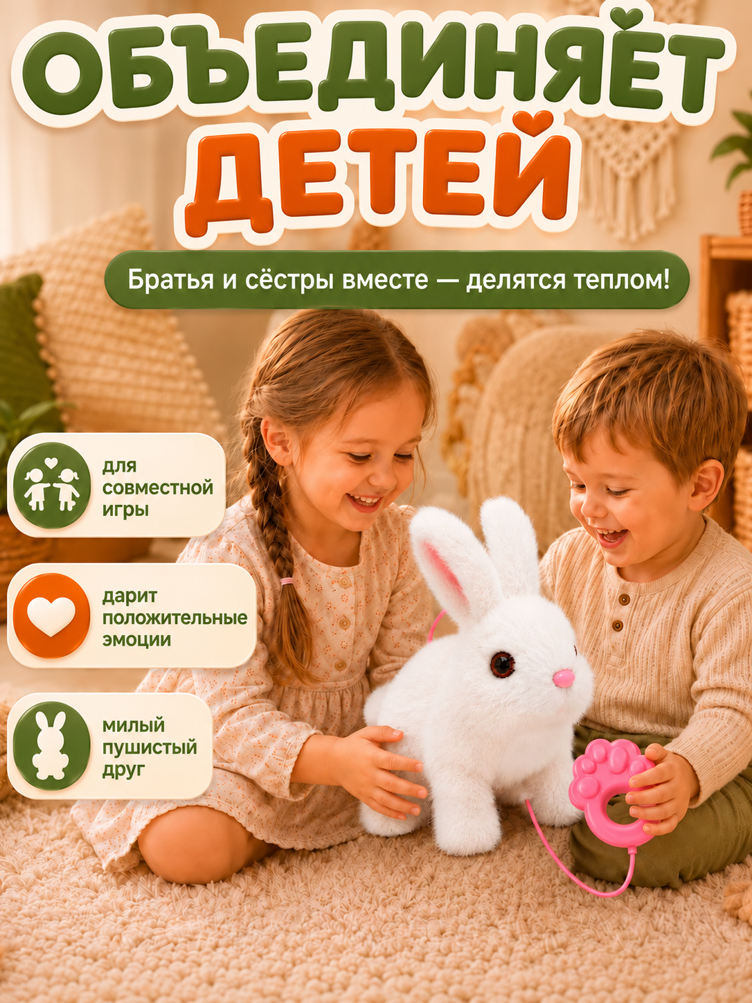 Мягкая игрушка FAVORITSTAR DESIGN Зайчик - фото 12