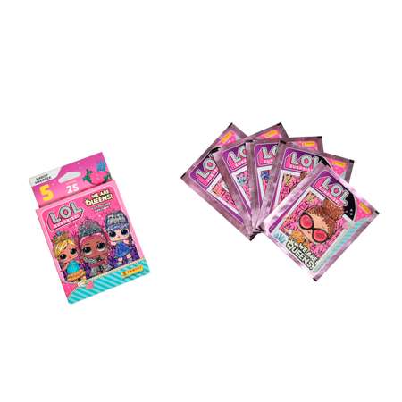 Набор коллекционных наклеек Panini LOL WE ARE ALL QUEENS Мы все королевы 20 пакетиков в экоблистере