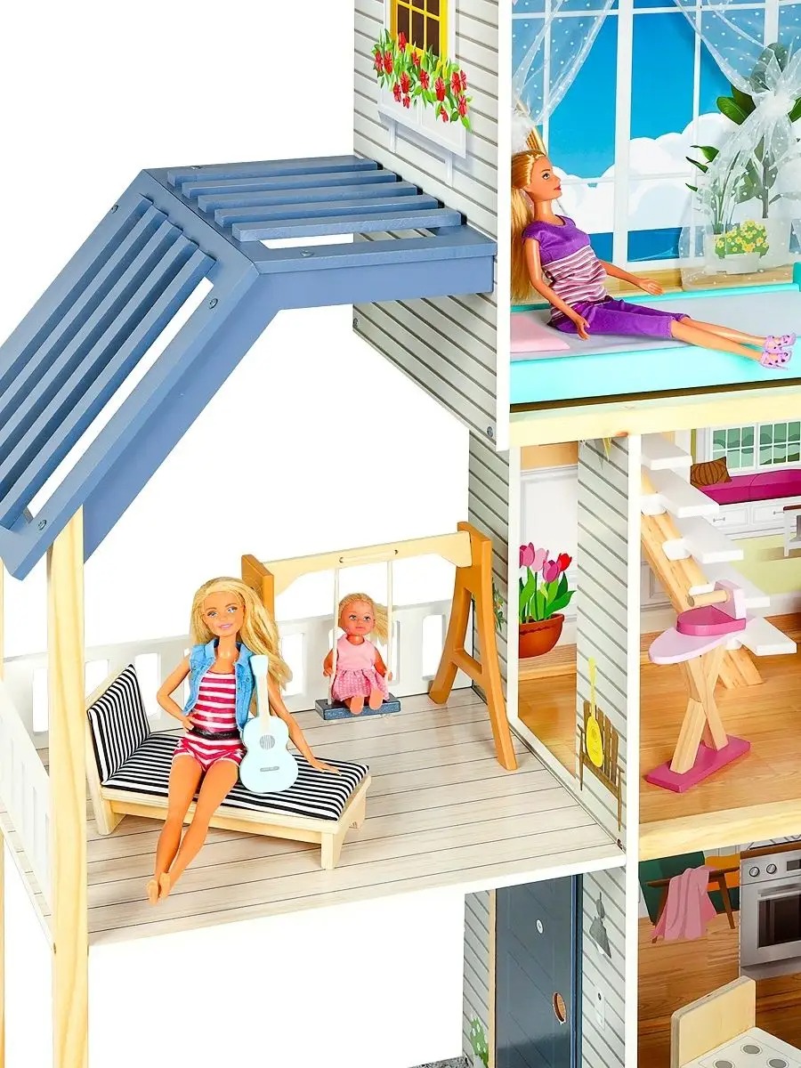 Домик для кукол PAREMO 138 см с мебелью PD320-08 - фото 12