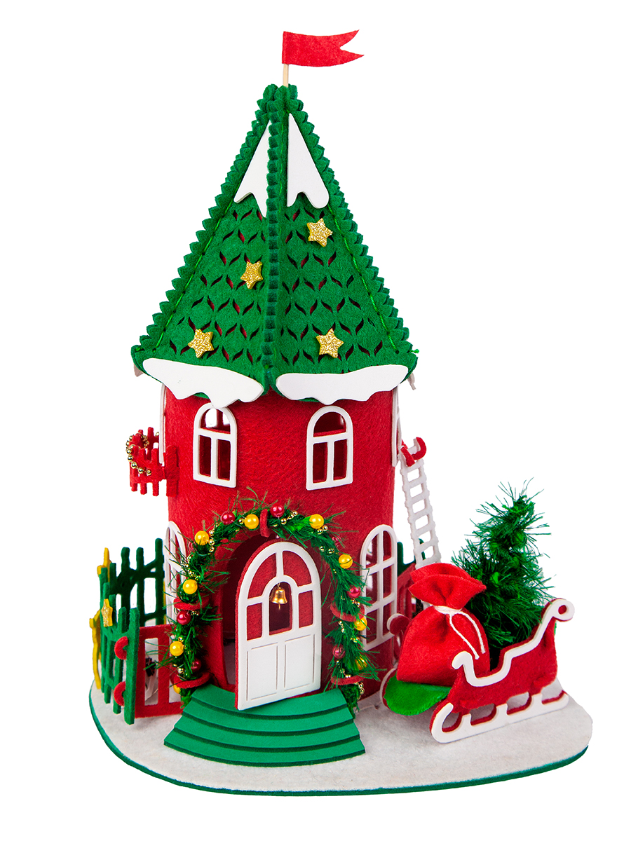 Набор для творчества Santa Lucia сборка Зимний домик красный - фото 1