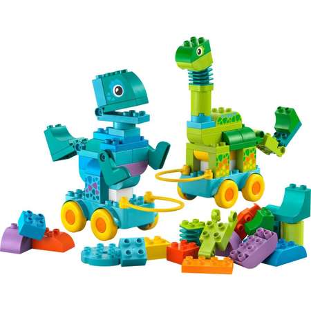 Конструктор LEGO DUPLO 3 в 1 Динозавр на колесах блочный