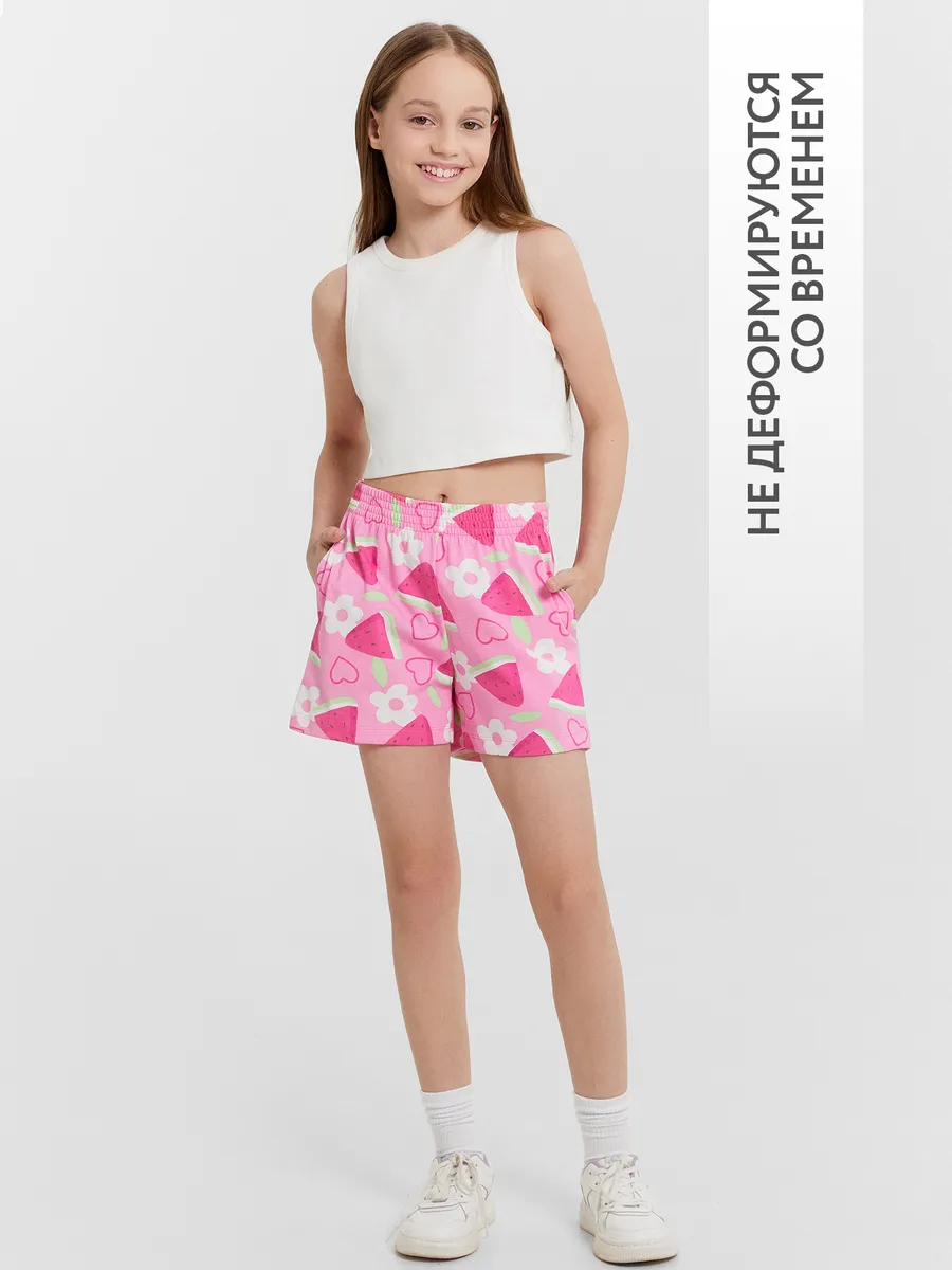 Шорты Mark Formelle (Марк Формэль) 137726/фрукты на розовом саше - фото 3