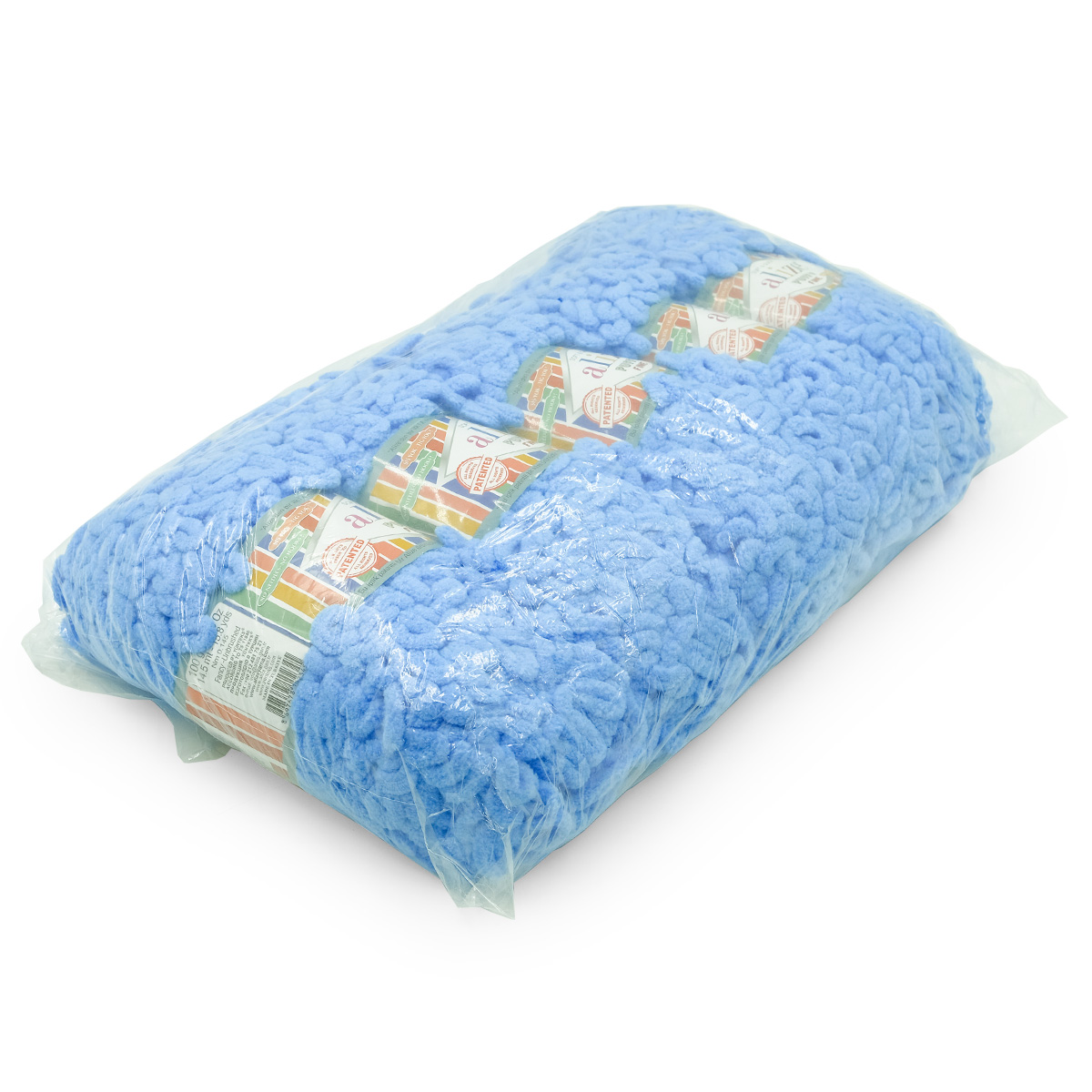 Пряжа для вязания Alize puffy fine 100 г 14.5 м микрополиэстер фантазийная мягкая 112 голубой 5 мотков - фото 10