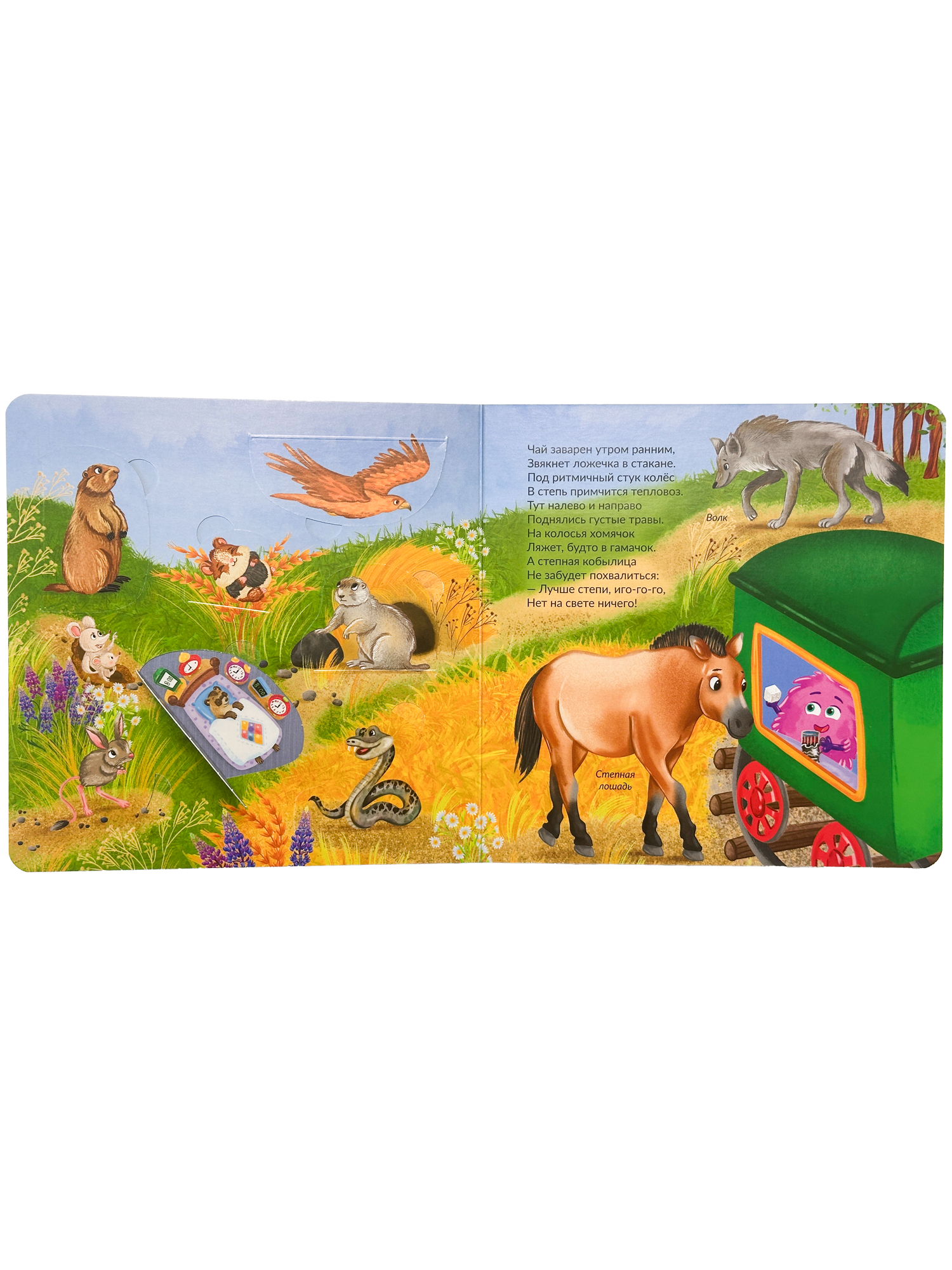 Детская книга БимБиМон для малышей с окошками Виммельбух про животных - фото 10