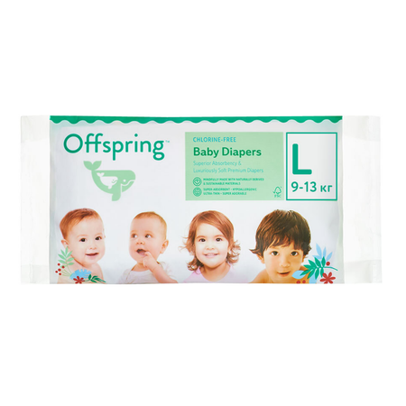 Подгузники Offspring L (9-13 кг) 3 шт.