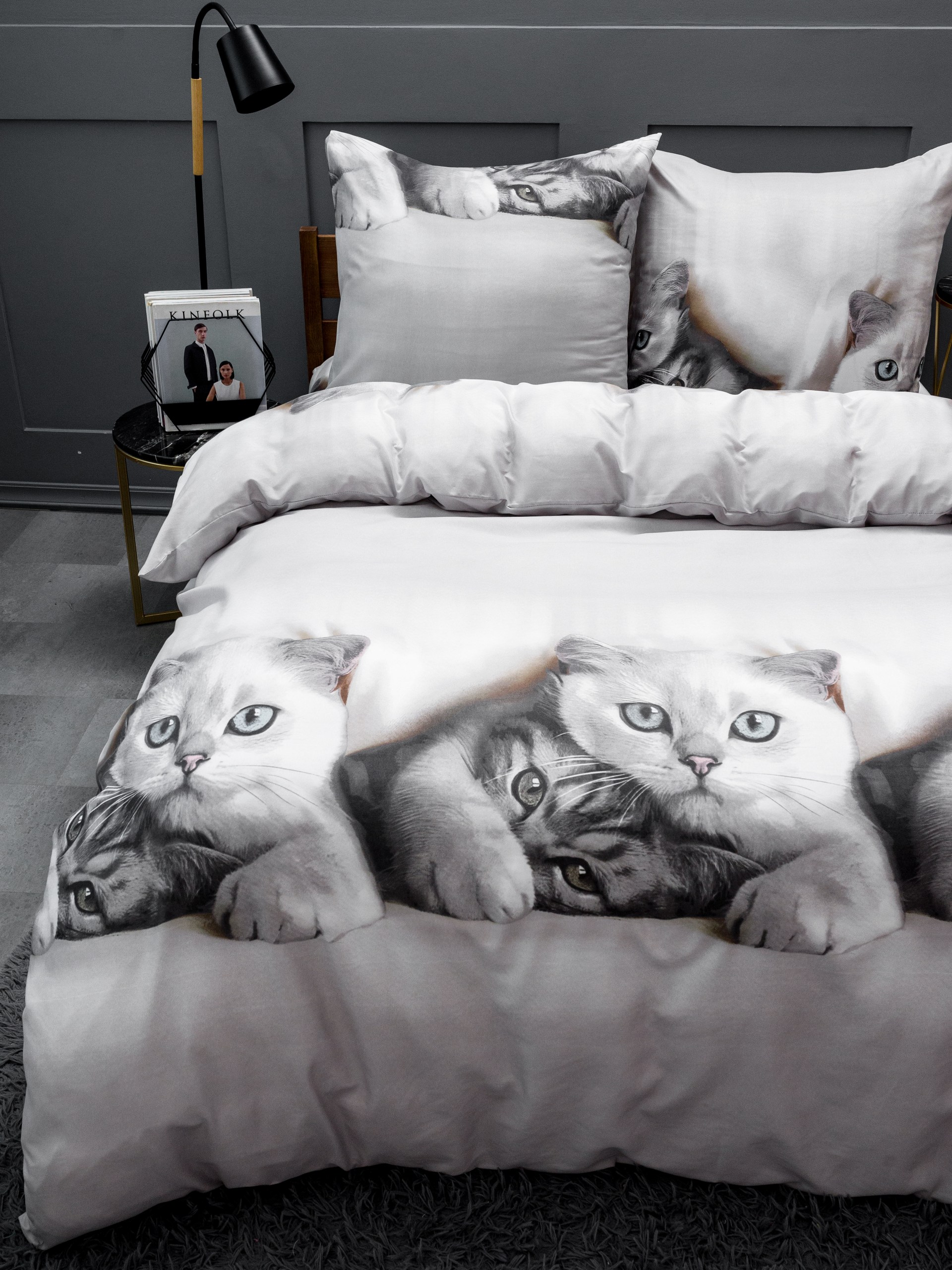 Комплект постельного белья PAVLine Котик евро - фото 6