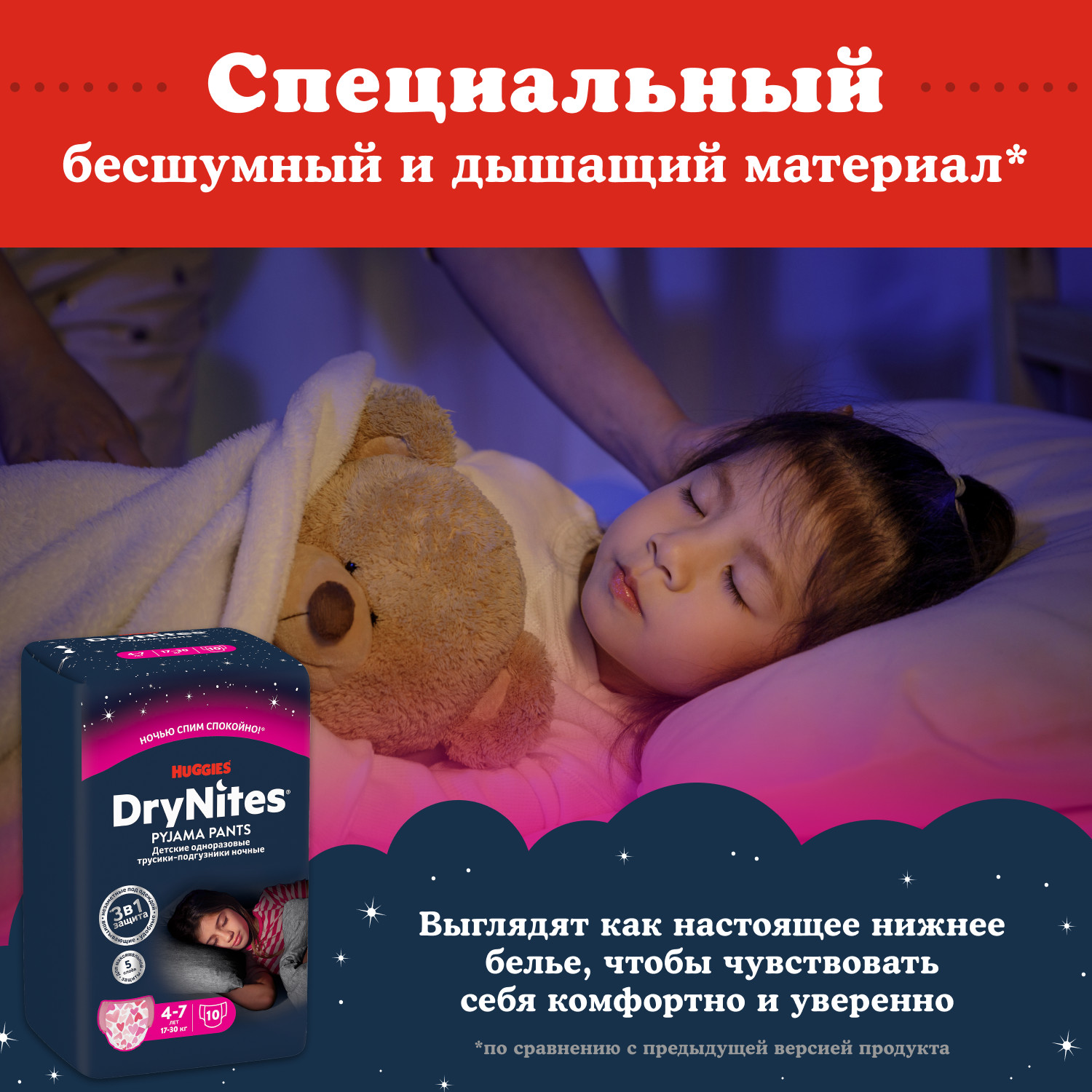 Трусики Huggies DryNites для девочек XXXL (17-30 кг) 10 шт. - фото 4