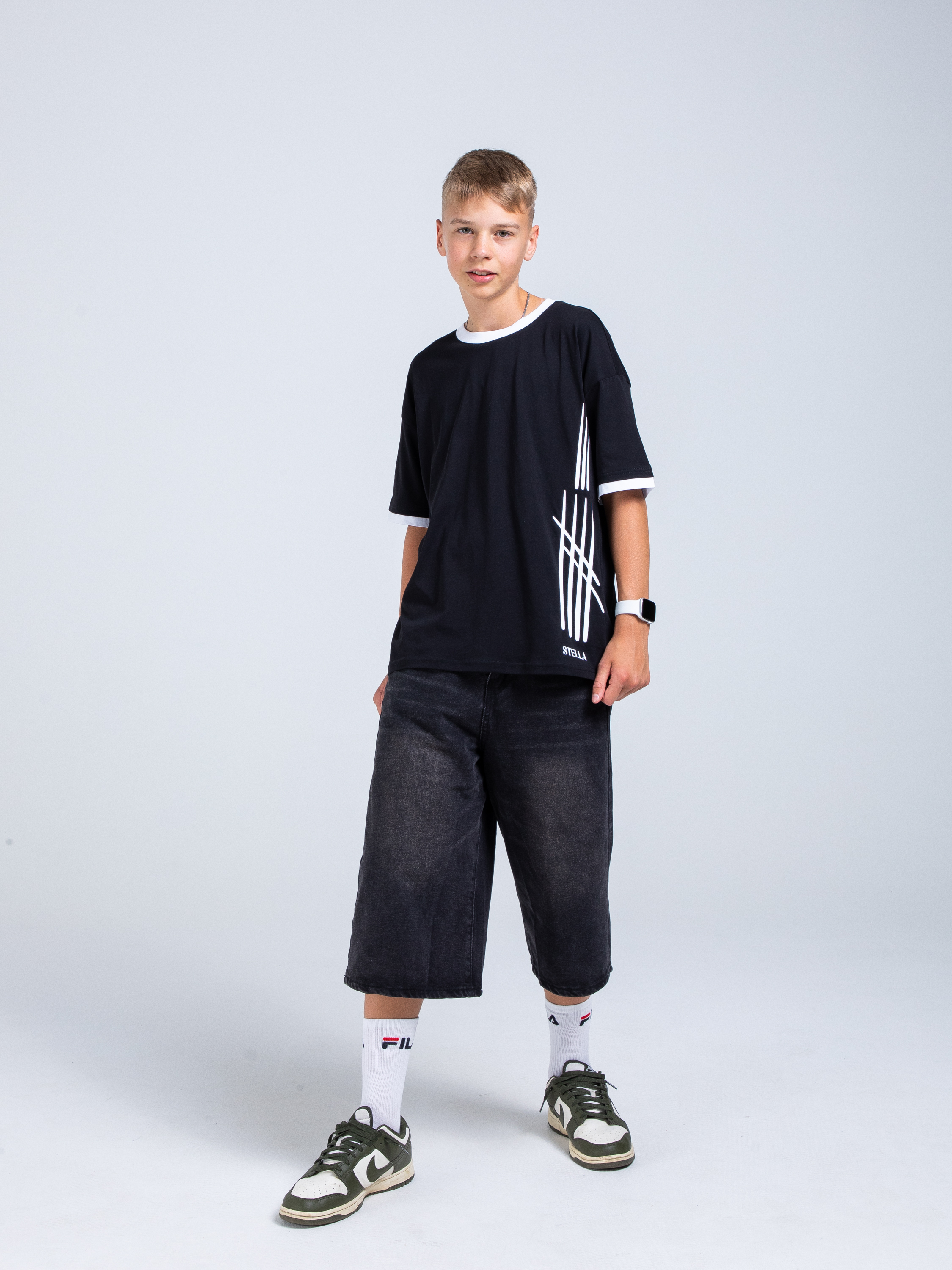 Футболка STELLA MODA 11216_черный - фото 12