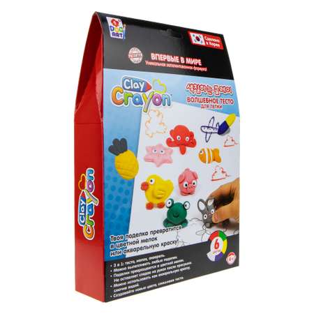 Тесто-пластилин Clay Crayon 6 цв.