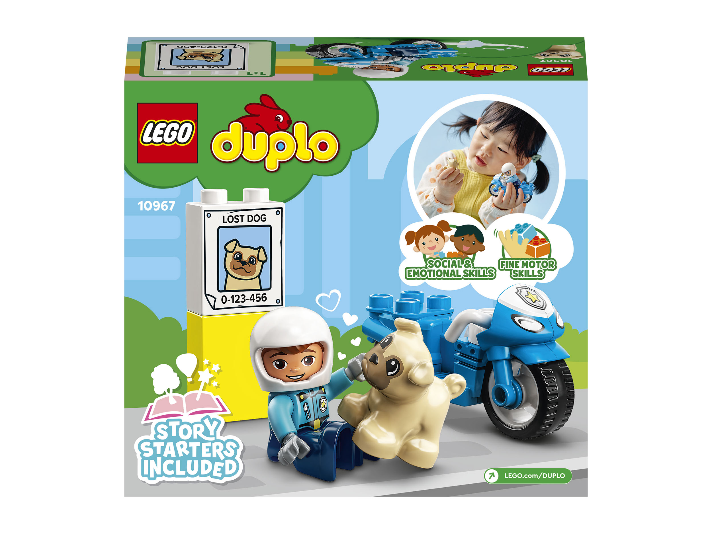 Конструктор LEGO DUPLO Town Полицейский мотоцикл 5 дет. - фото 9