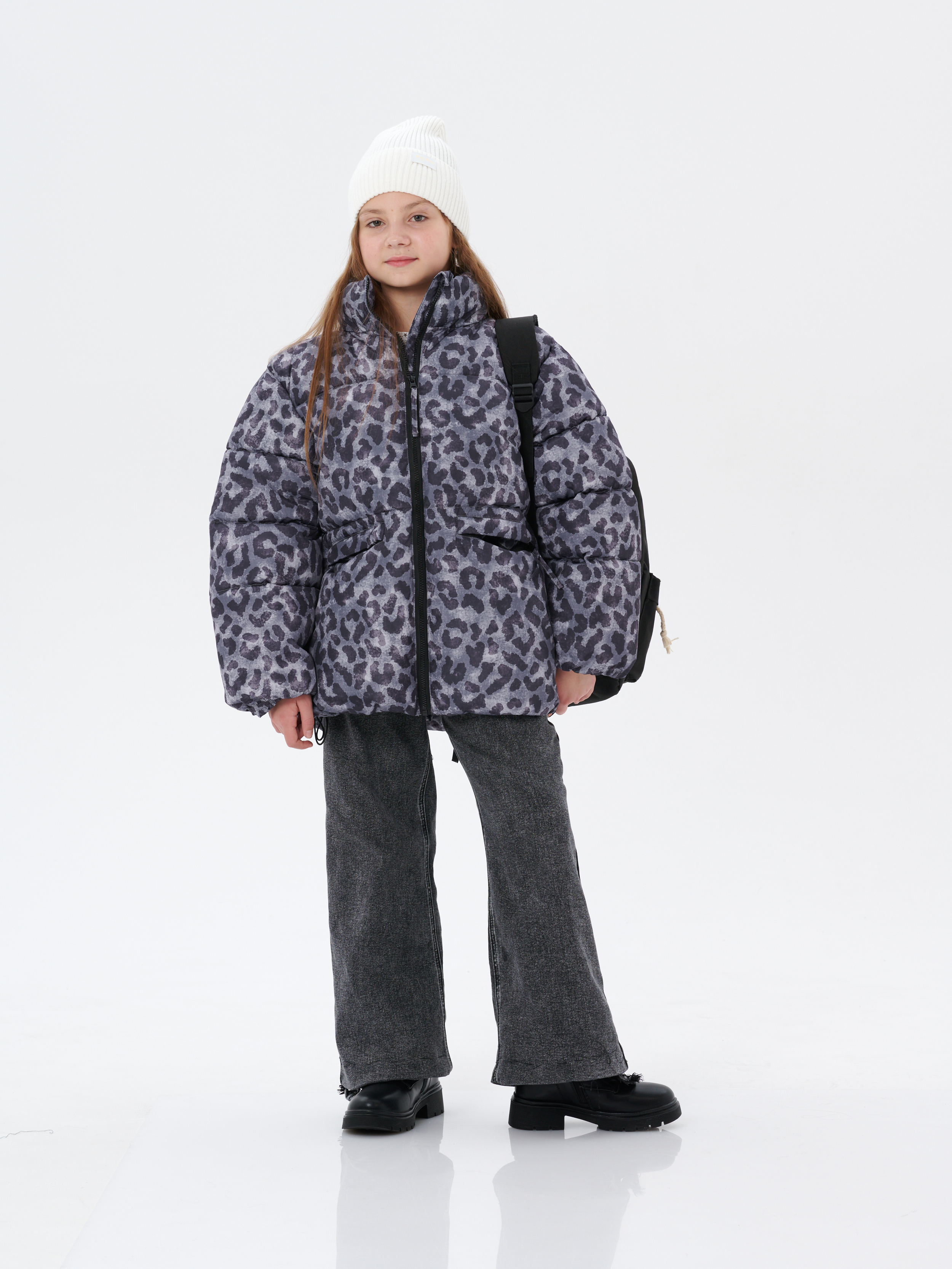 Куртка КрутышОк Т-066 серый леопард - фото 13