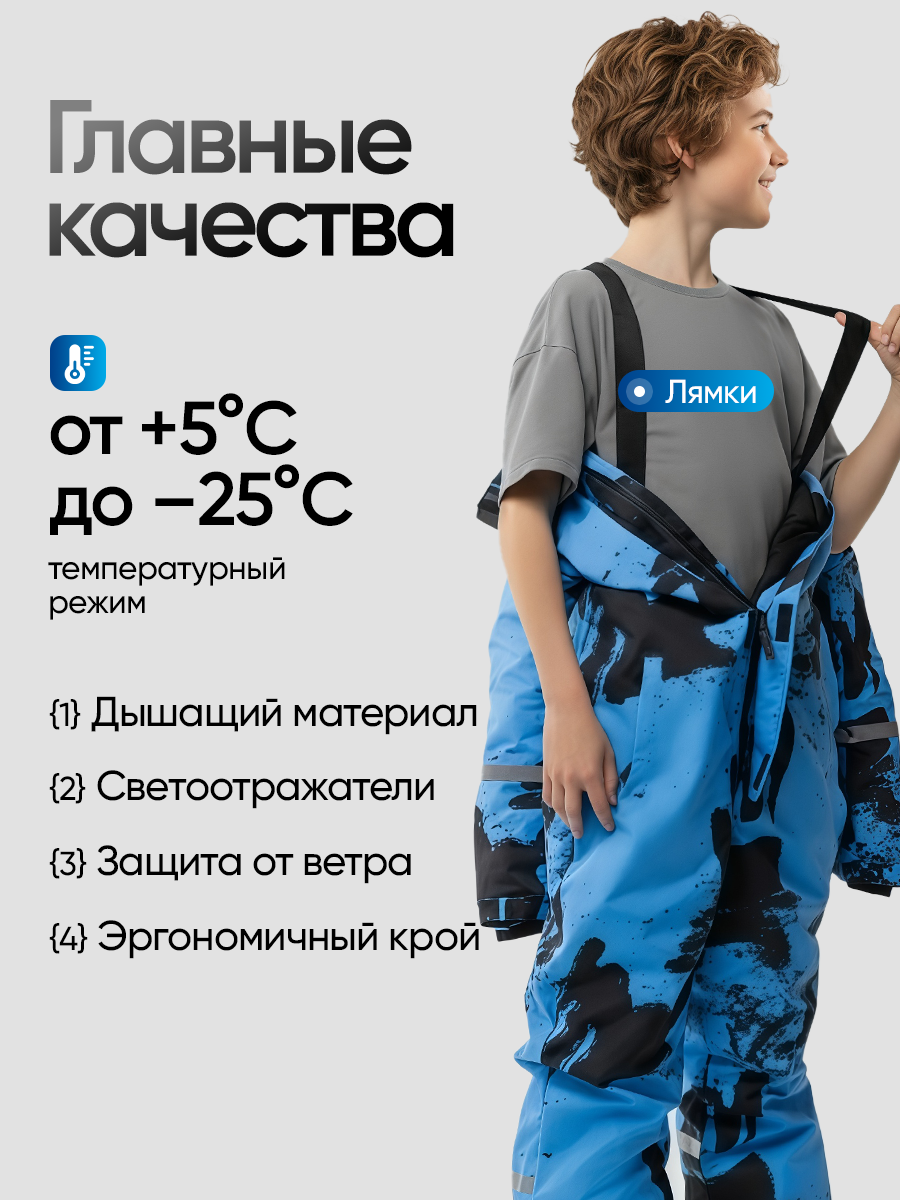 Комбинезон Saimaa GLO-12 голубой с черным - фото 2