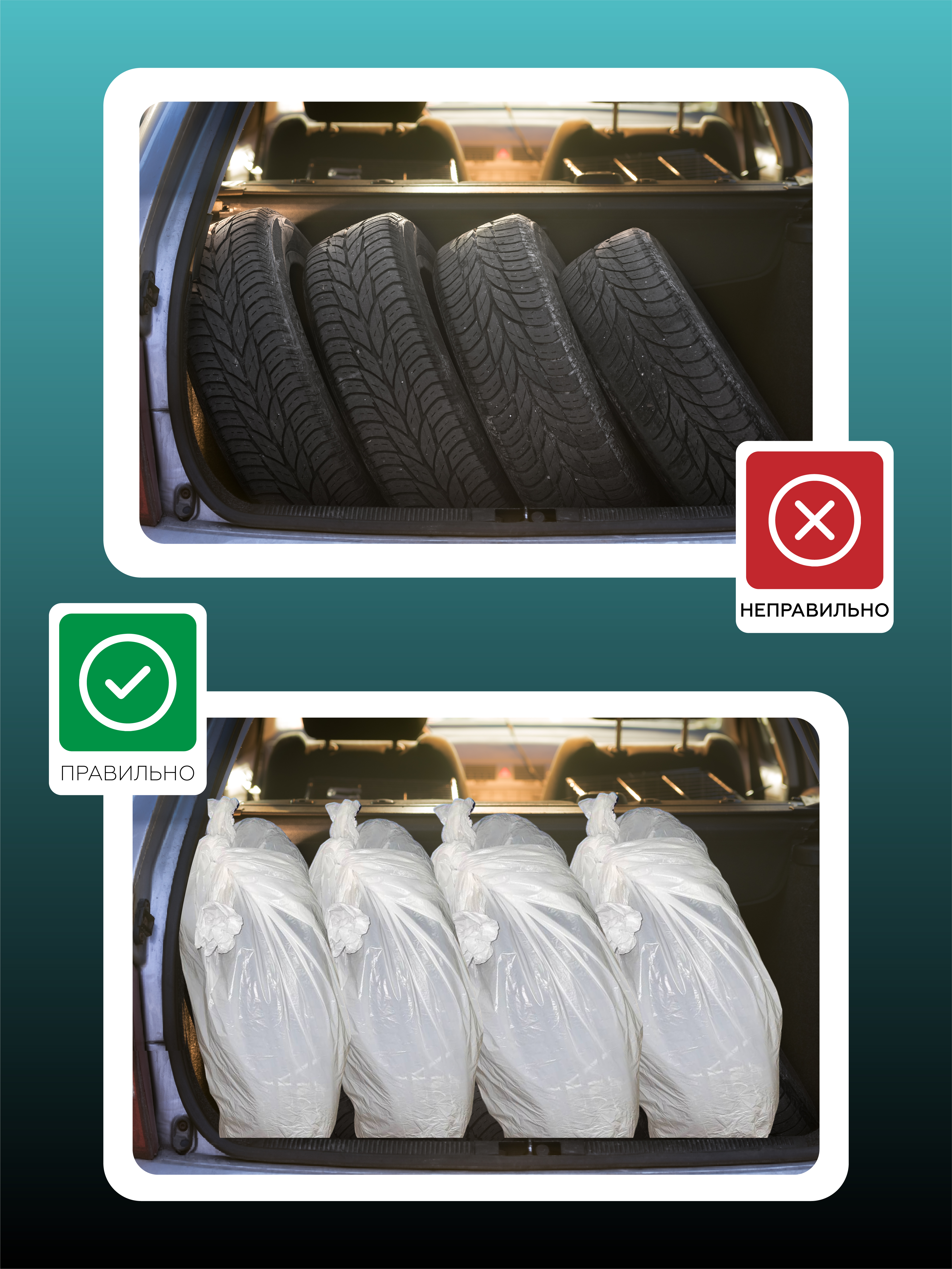 Комплект мешков CLEANLY Пакеты для колес и шин - фото 5