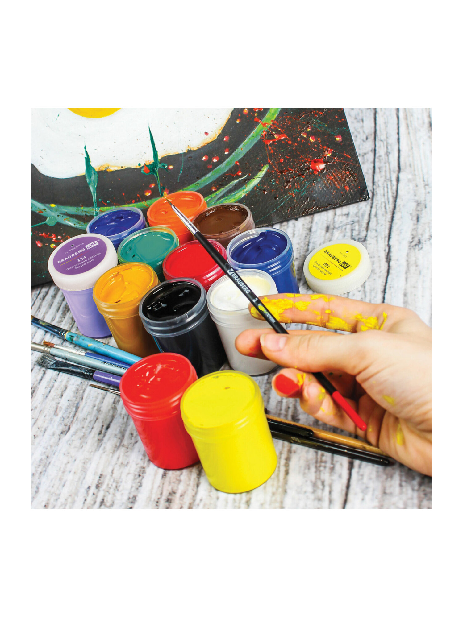 Краски гуашь Brauberg 12 цв. - фото 21