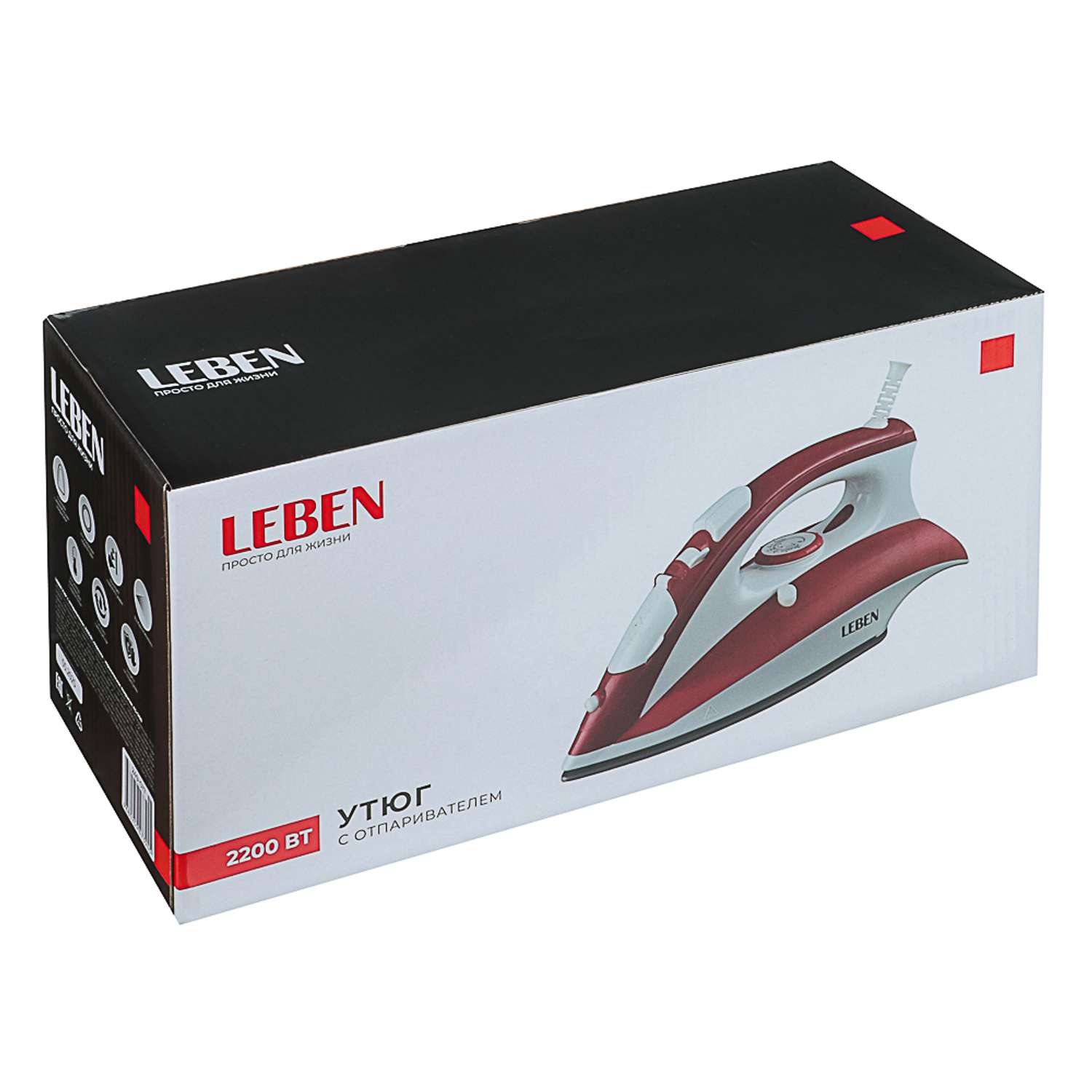 Утюг с отпаривателем LEBEN 2200Вт керамическое покрытие - фото 8