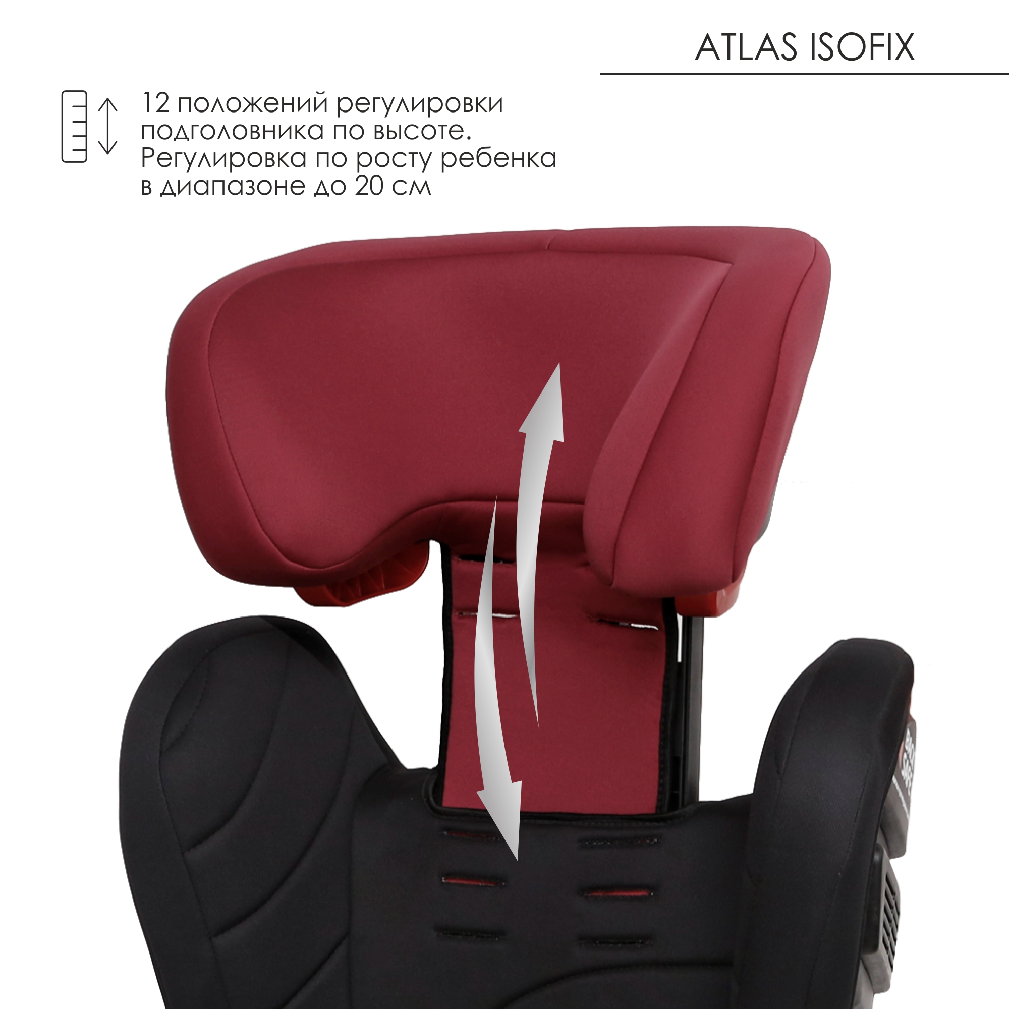 Автокресло Olsson Atlas Isofix Black-Red Isofix 1/2/3 (9-36 кг) - фото 9