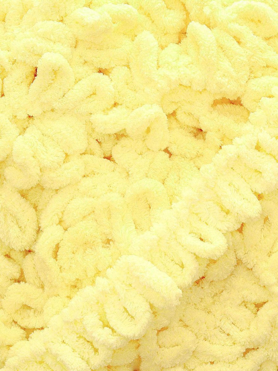 Пряжа для вязания Alize puffy 100 г 9 м микрополиэстер фантазийная плюшевая 13 желтый 5 мотков - фото 6