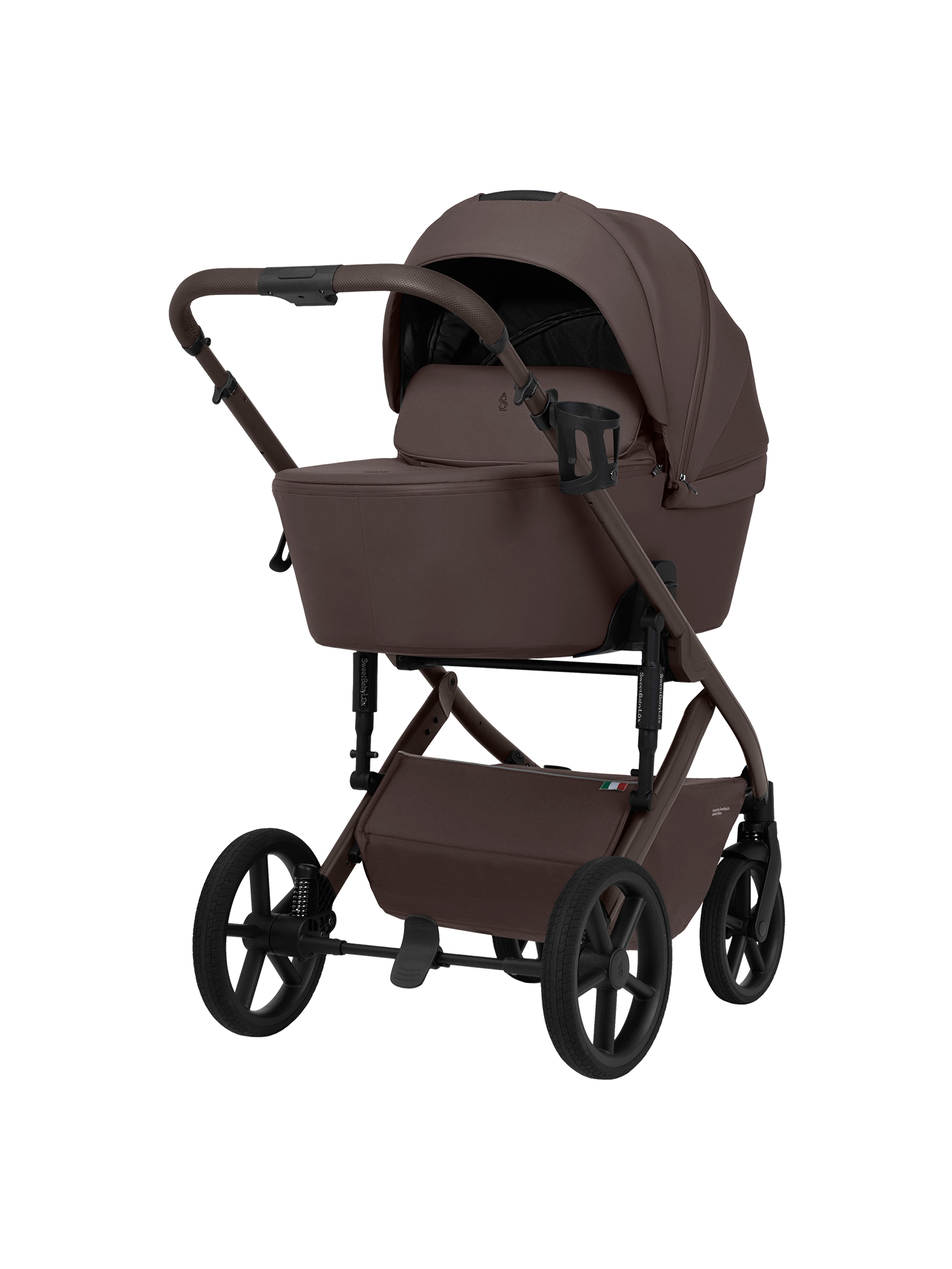 Коляска 2в1 Sweet Baby Dolce Chocolate Brown коричневый - фото 28