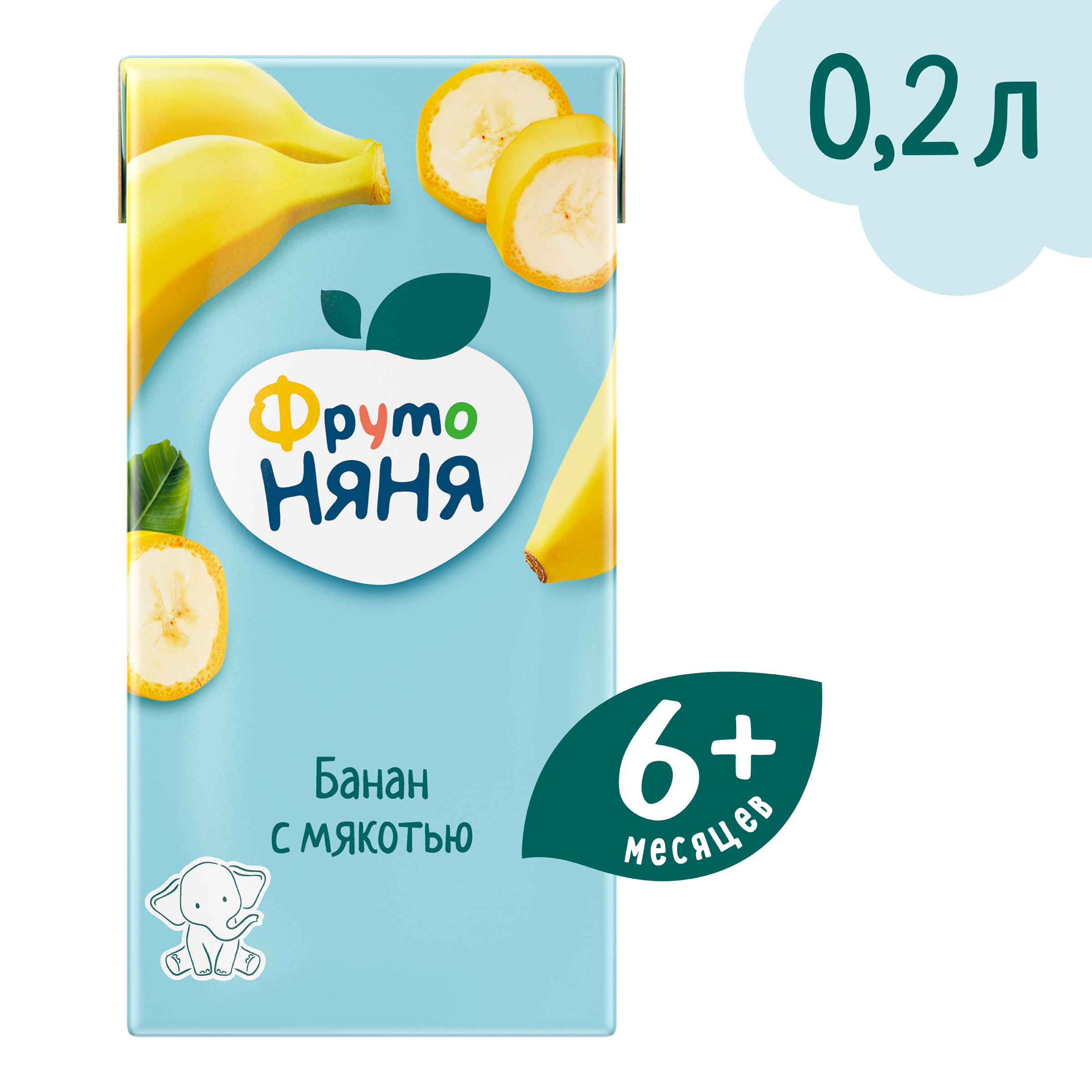 Нектар ФрутоНяня Банан с 6 мес 0.2 л - фото 1