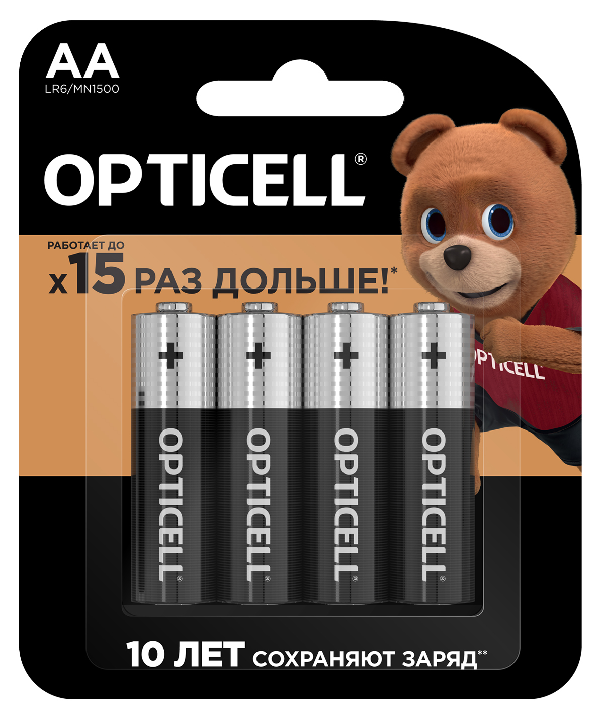 Элемент питания OPTICELL Basic LR6 - 4 шт. в упаковке - фото 1