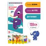 Книжка панорама Счастье внутри Сказка на ночь Неугомонный слоненок