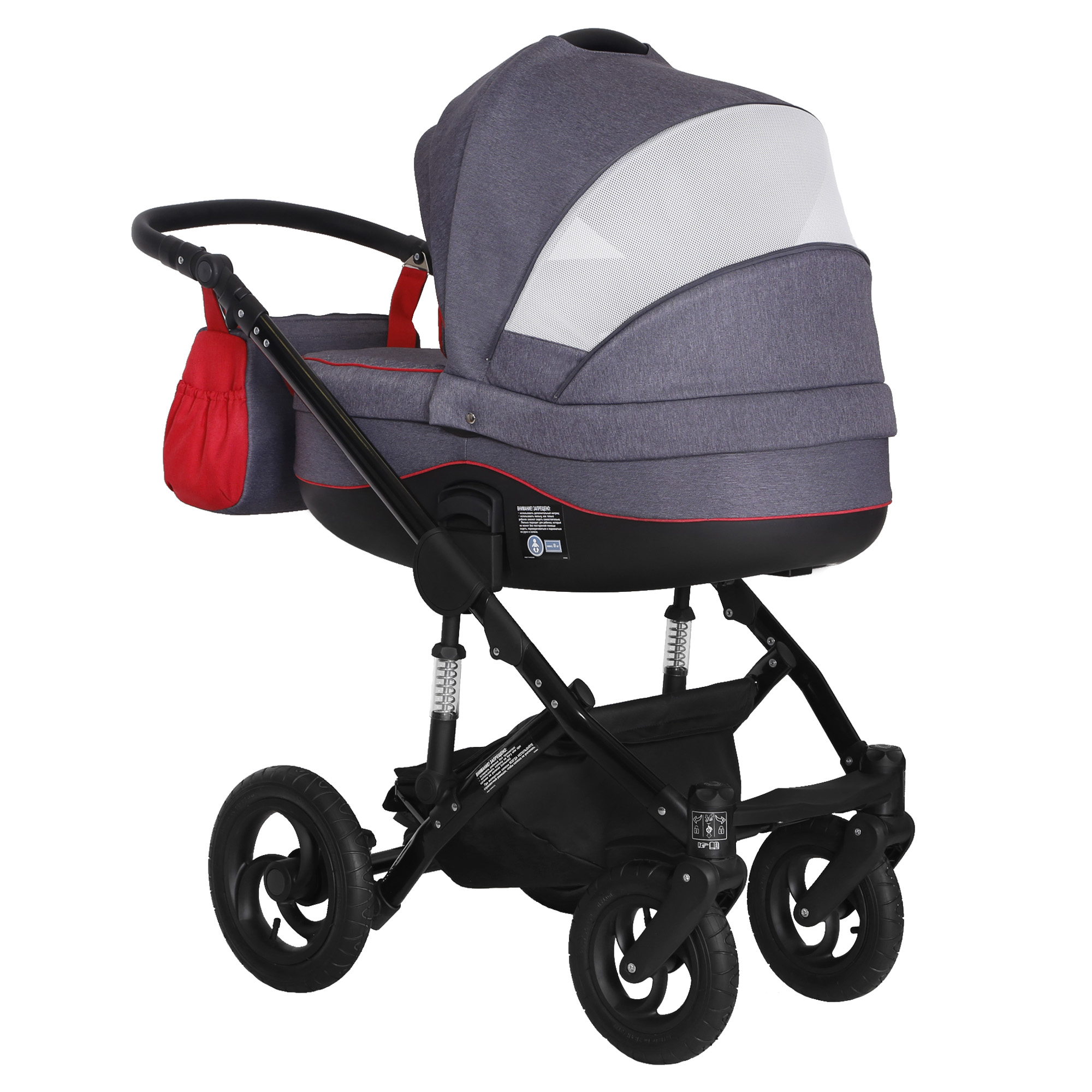 Коляска 2в1 SIGER Alba серый - фото 8