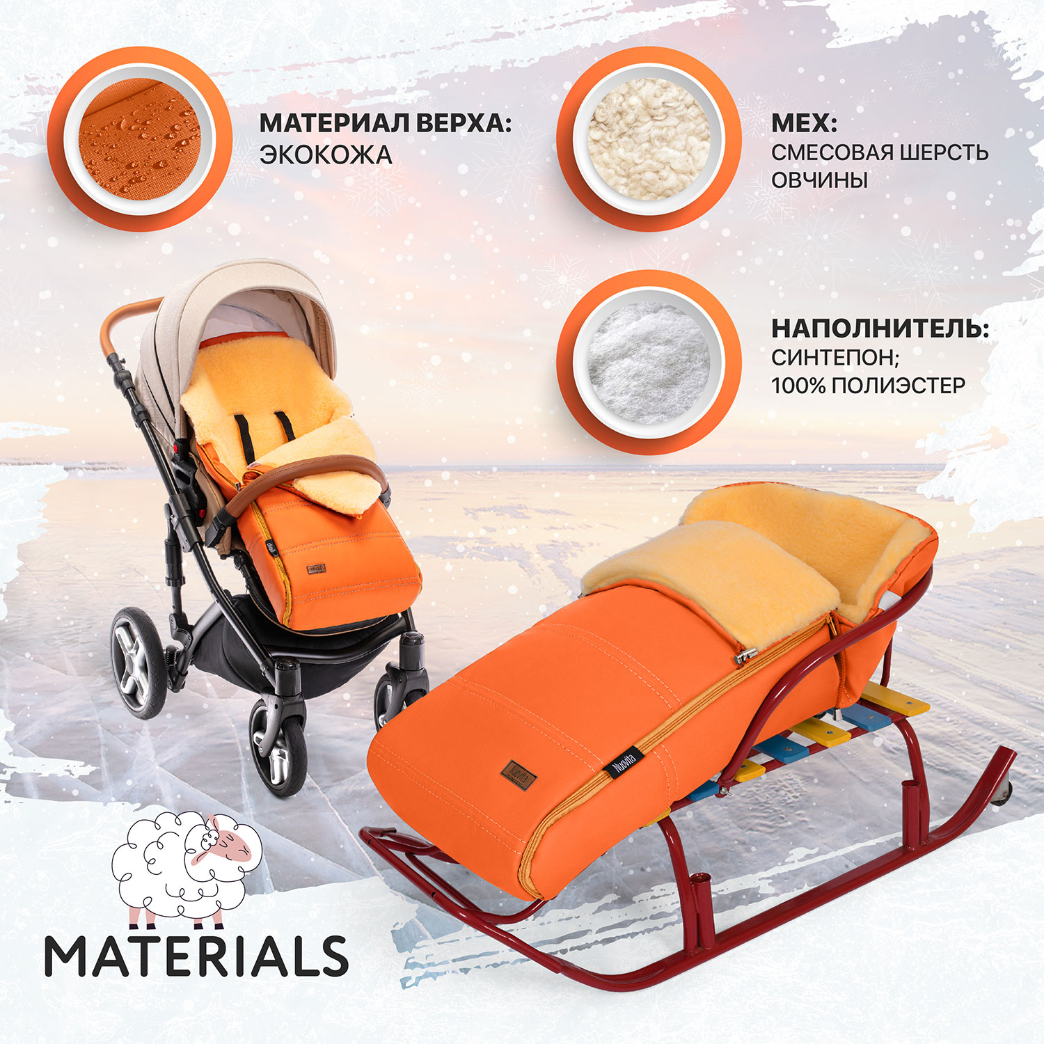 Конверт в коляску Nuovita Alpino Lux Pesco - фото 6