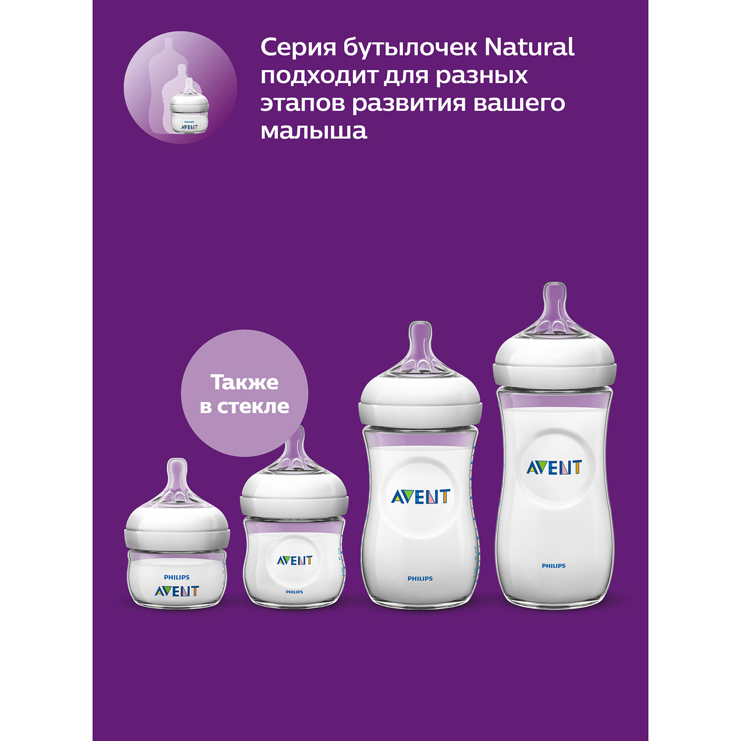 Бутылочка Philips Avent Natural 260 мл - фото 14