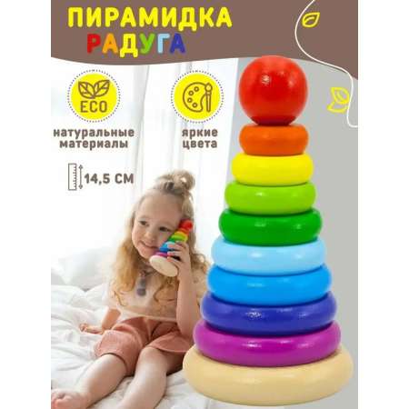 Игрушка Alatoys пирамидка Сортер 10 деталей в ассортименте