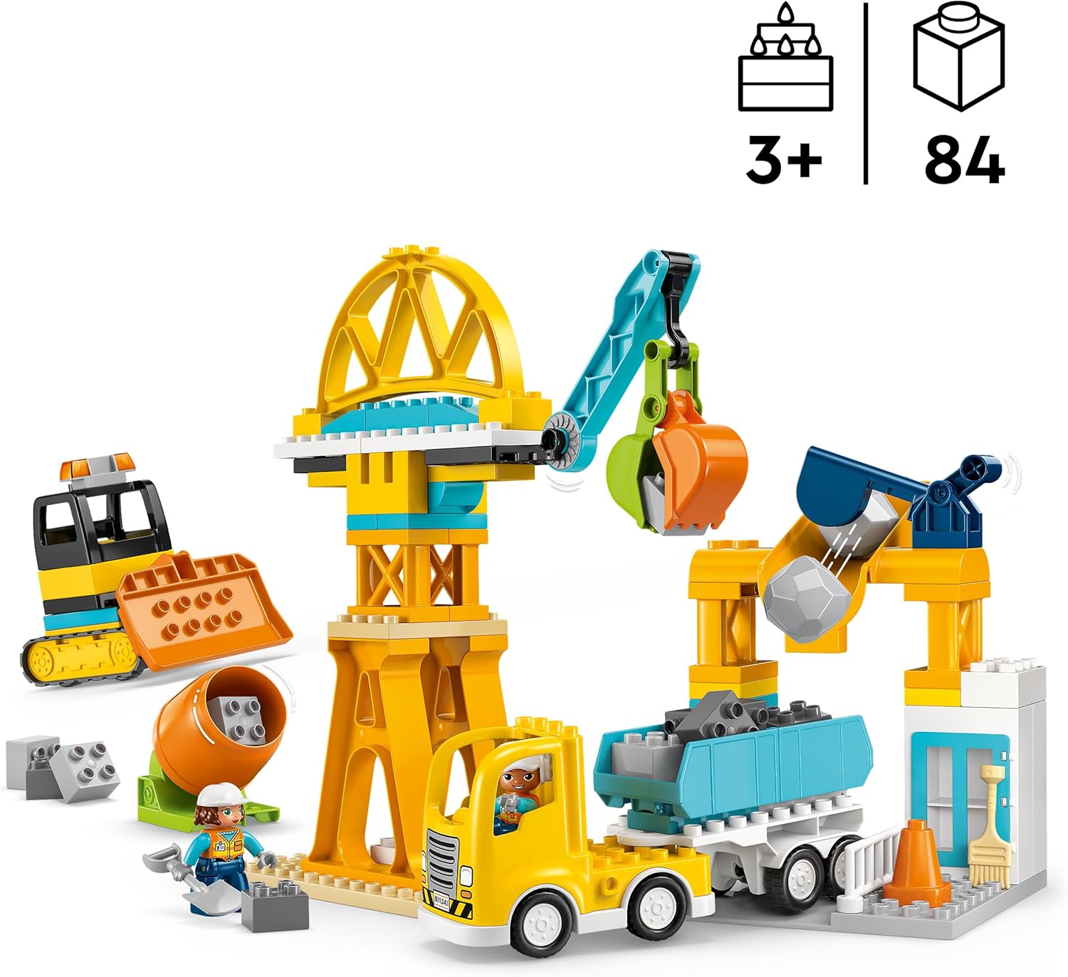 Конструктор LEGO DUPLO Строительная площадка 3в1 84 дет. - фото 2