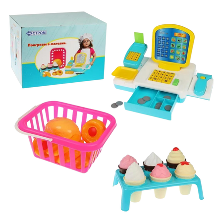 Игровой набор СТРОМ продукты, касса
