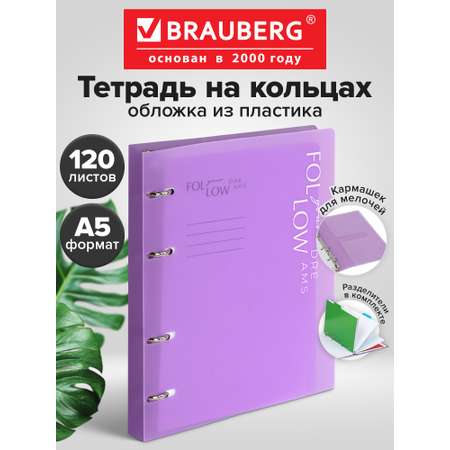 Тетрадь со сменным блоком Brauberg клетка 120 лист.
