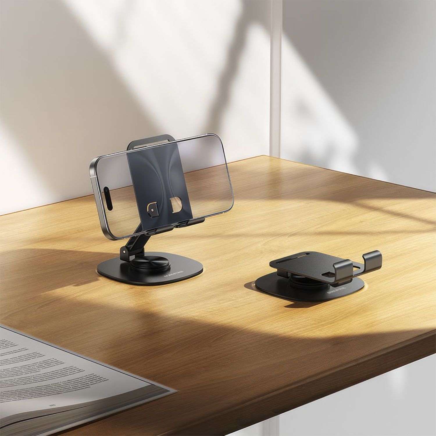 Держатель для смартфона настольный Borofone Fit metal черный - фото 3