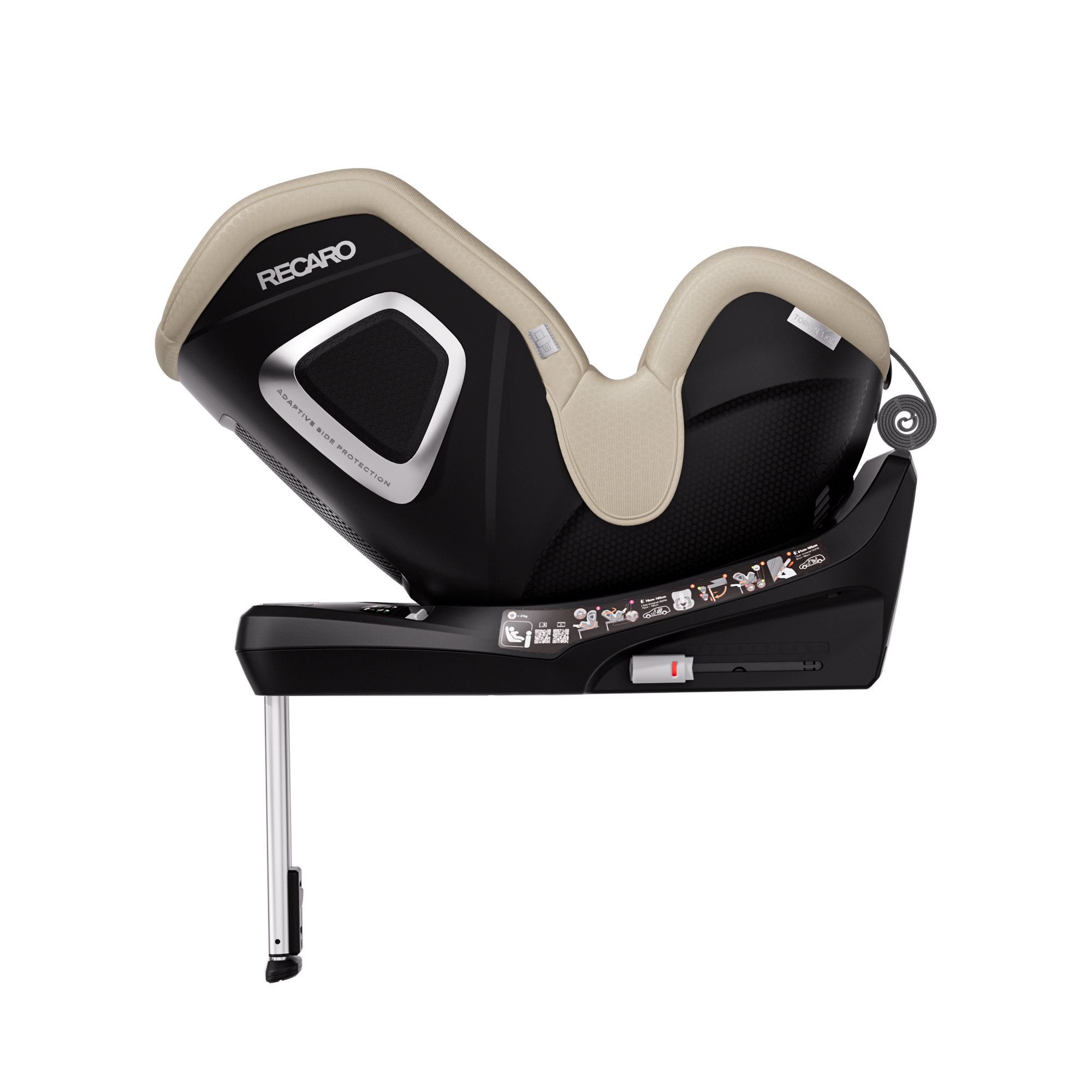 Автокресло Recaro Toron 1 Kid Isofix 0+/1 (0-18 кг) бежевый - фото 9