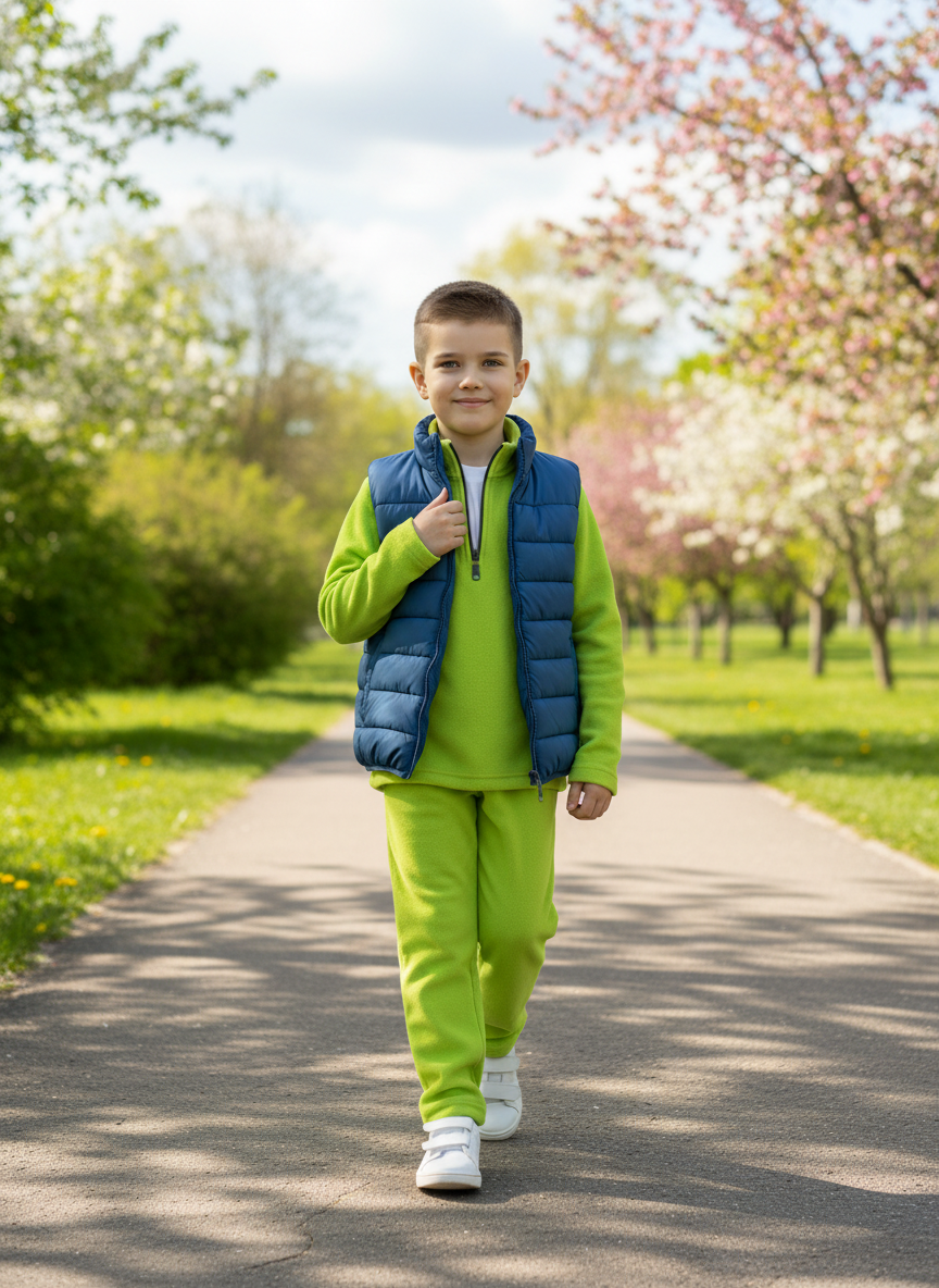 Толстовка и брюки Утенок 7052г(ш) салат - фото 3