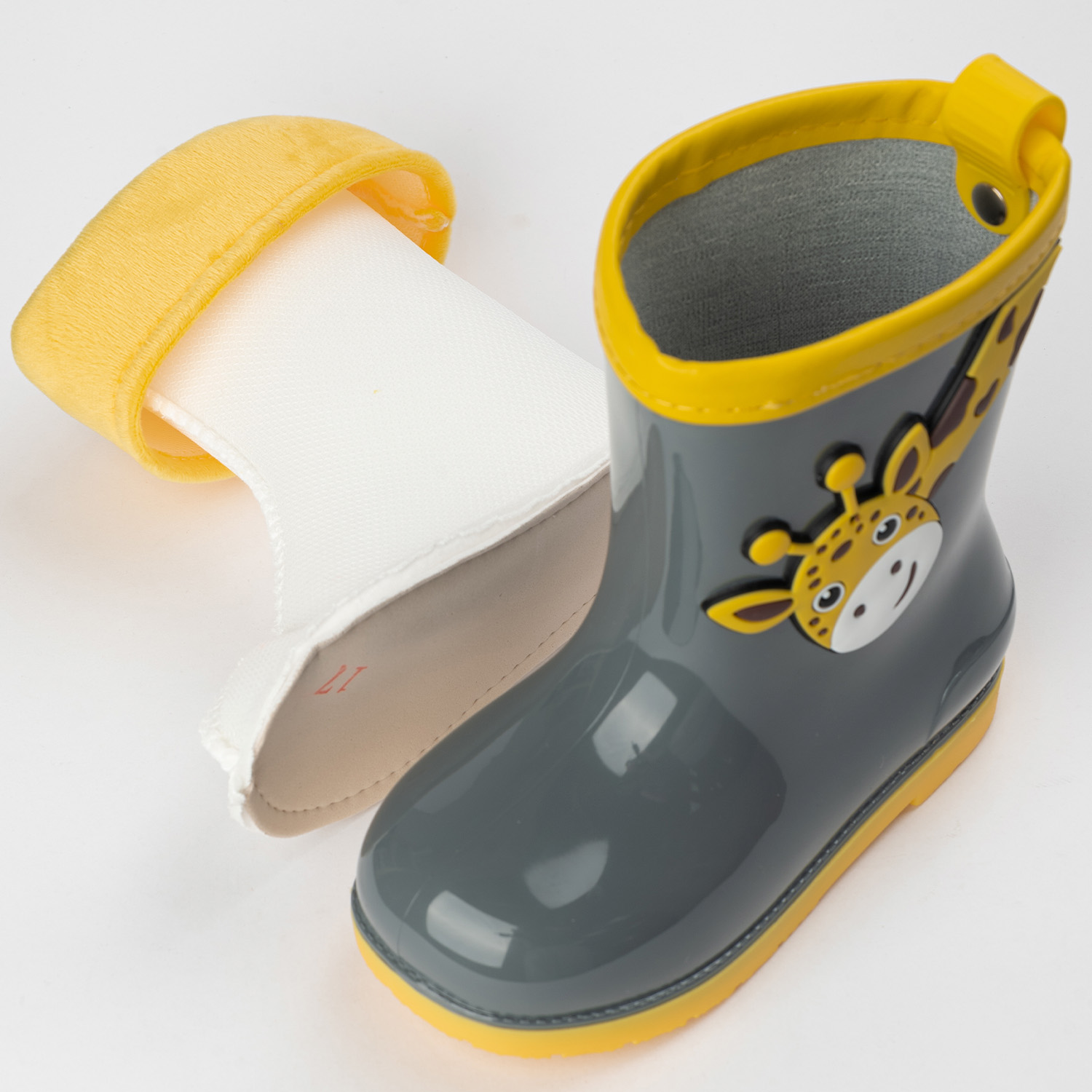 Резиновые сапоги TikkaGo 7B04_2025-04_grey-yellow - фото 7