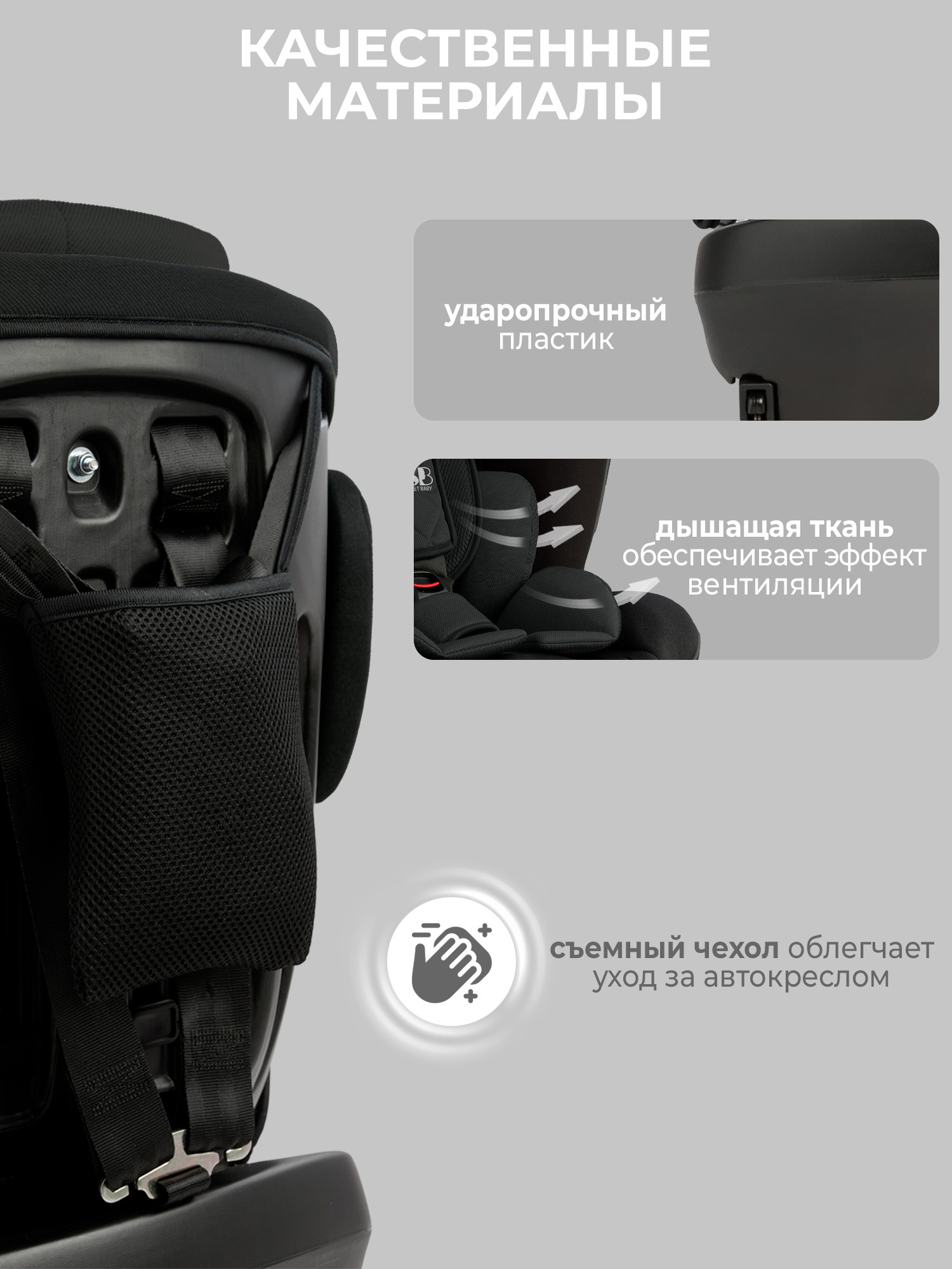 Автокресло Sweet Baby Crosstour Isofix 0+/1/2/3 (0-36 кг) черный - фото 4